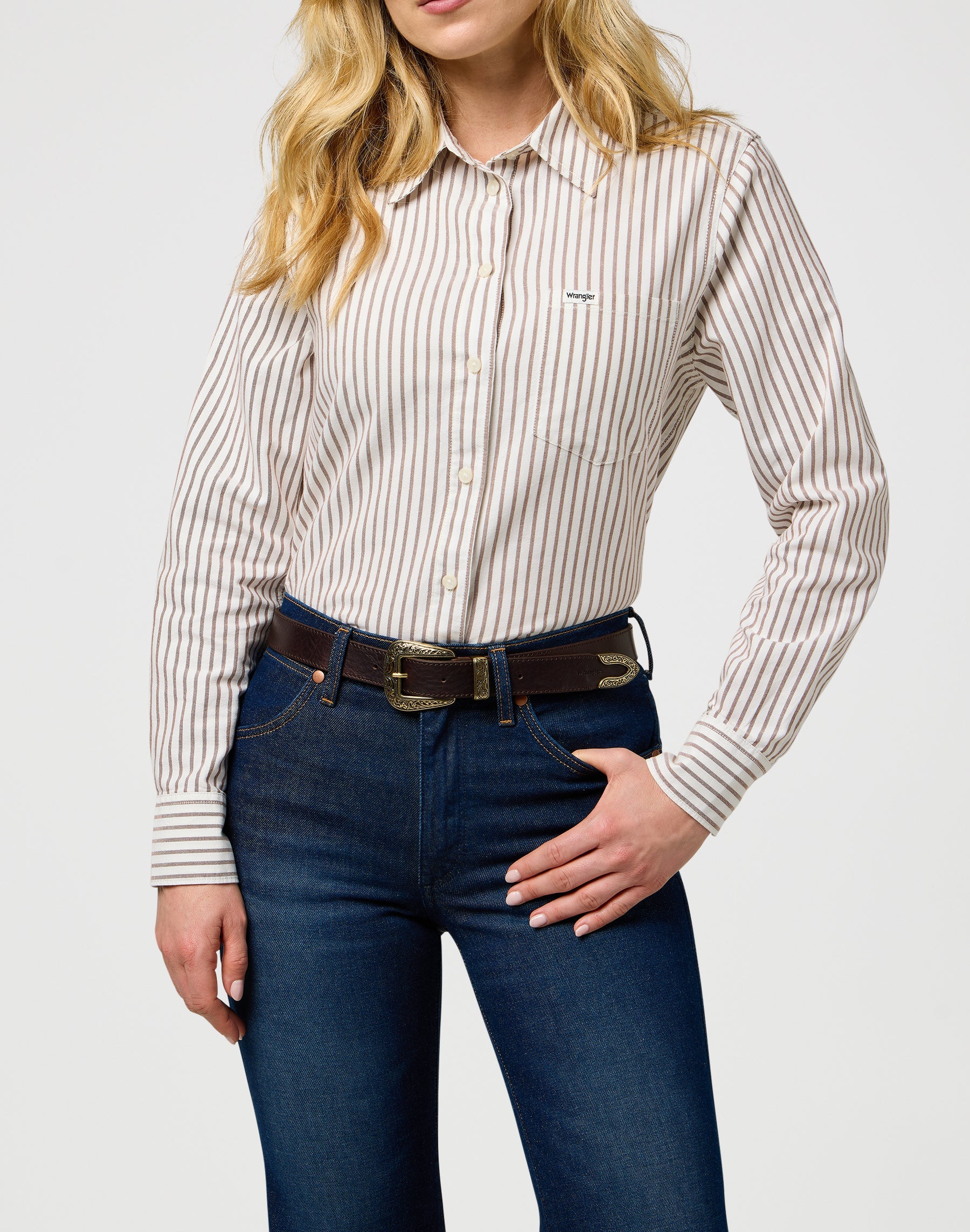 Western Belt in Brown Gürtel Wrangler