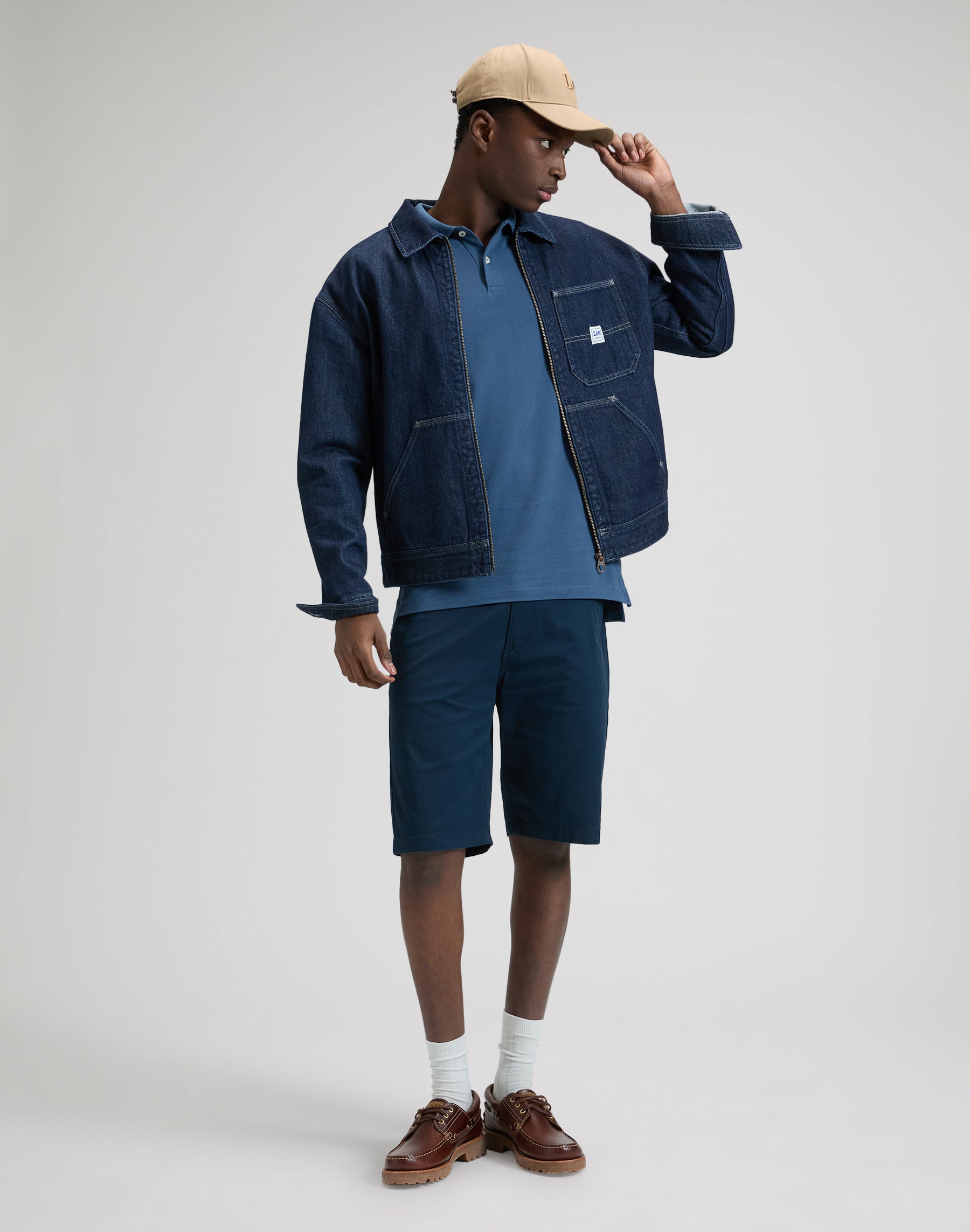 Regular Chino Short in Rivet Navy Shorts Lee
