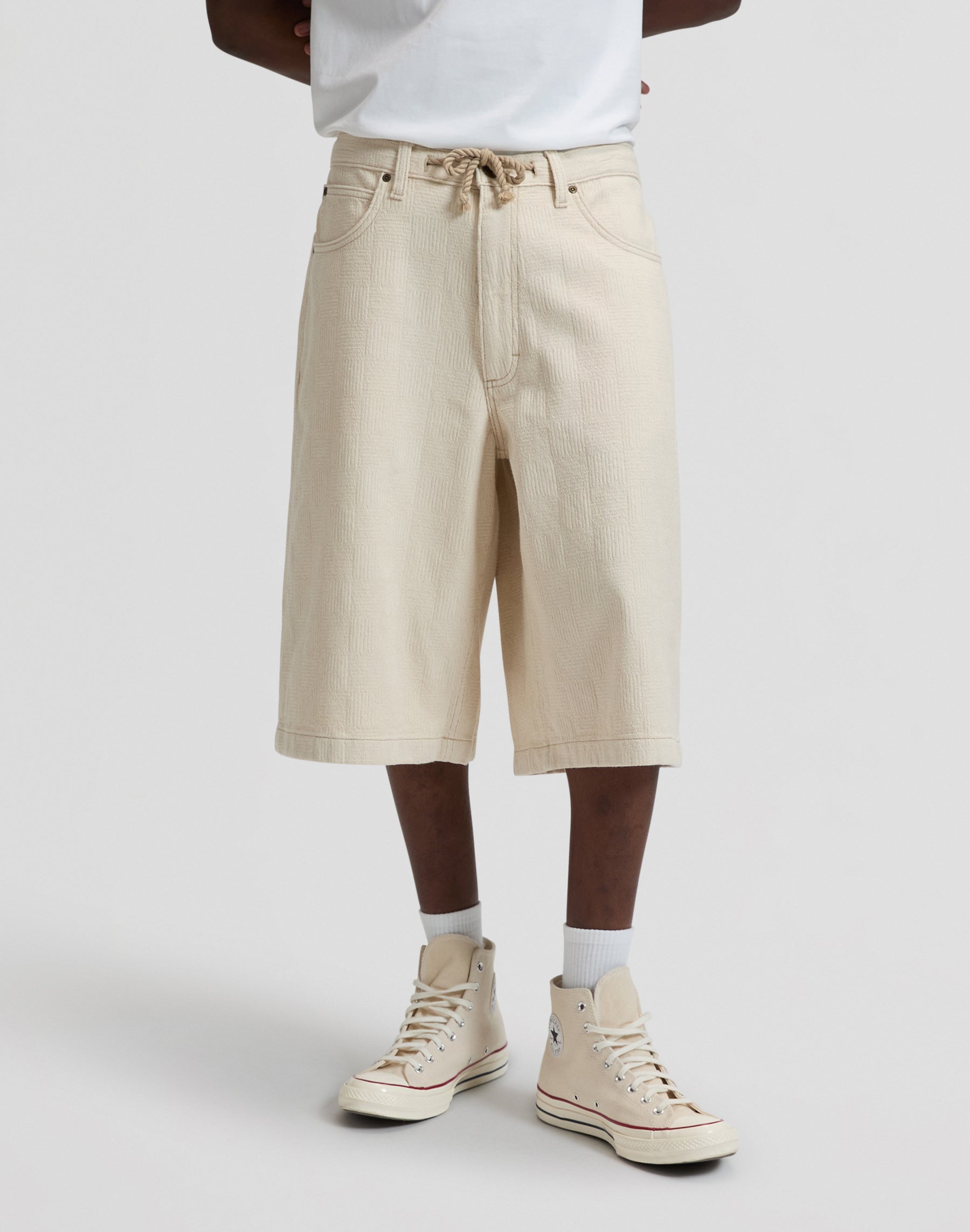 Jort With Drawstring in Natural Greige Shorts Lee