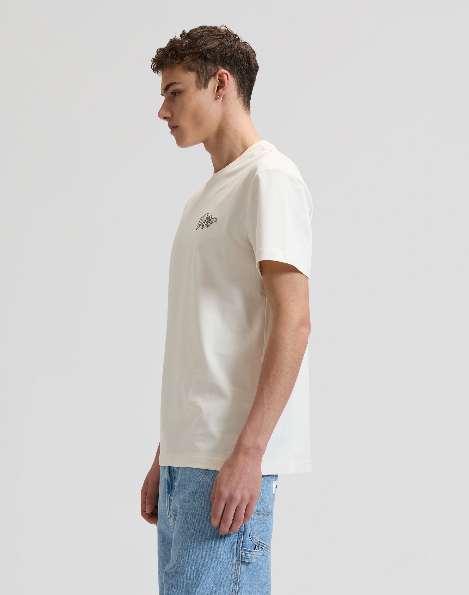 Lee Flag Tee in Natural