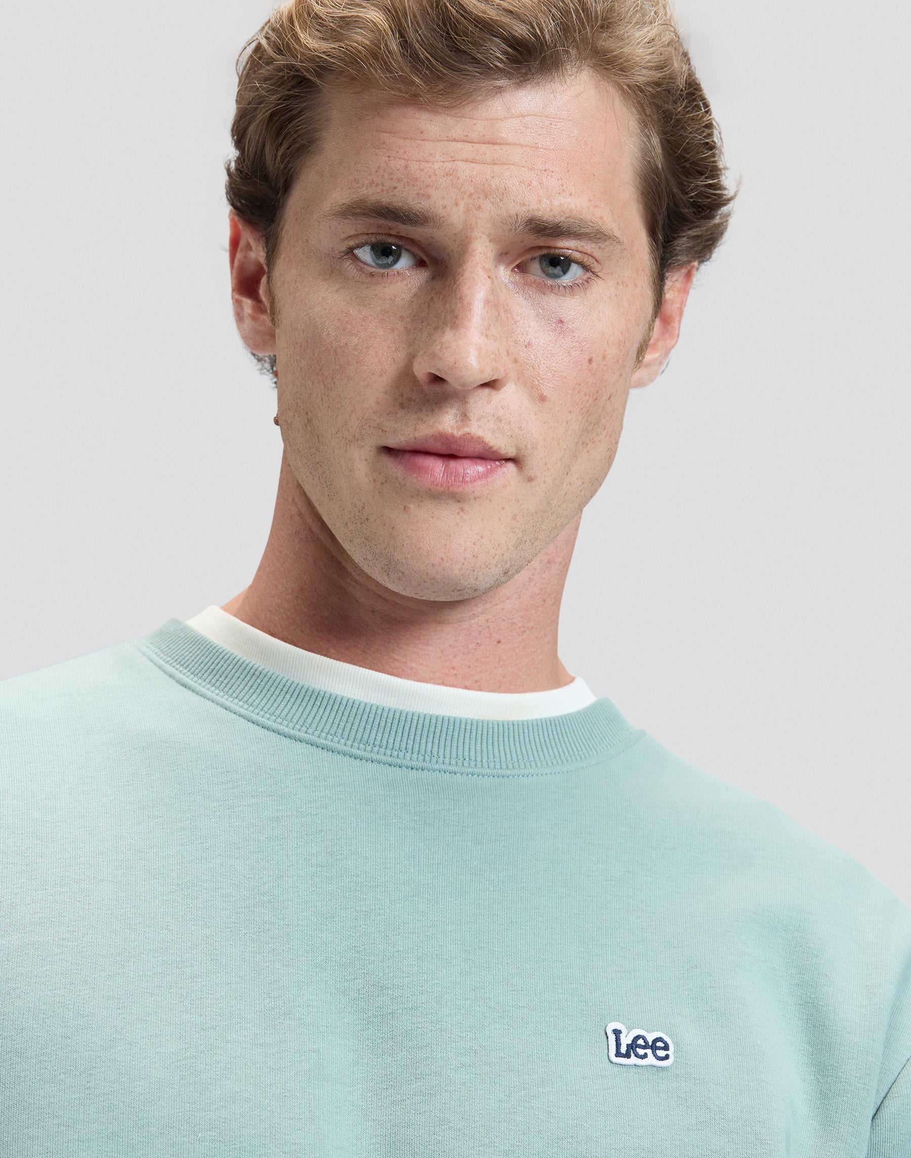 Patch Crew Sweatshirt in Desert Sage Sweatshirts Lee