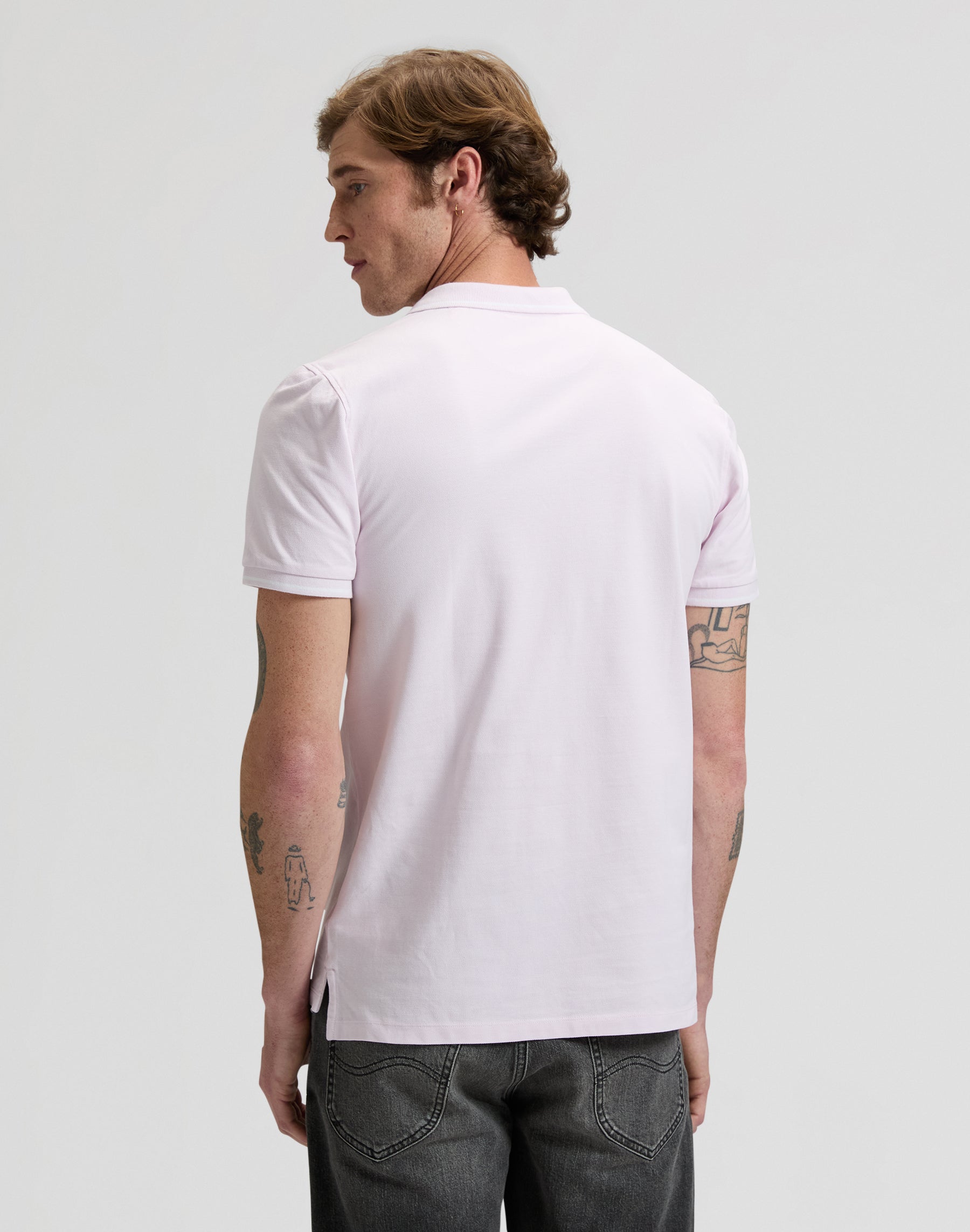Pique Polo in Light Icy Pink T-Shirts Lee