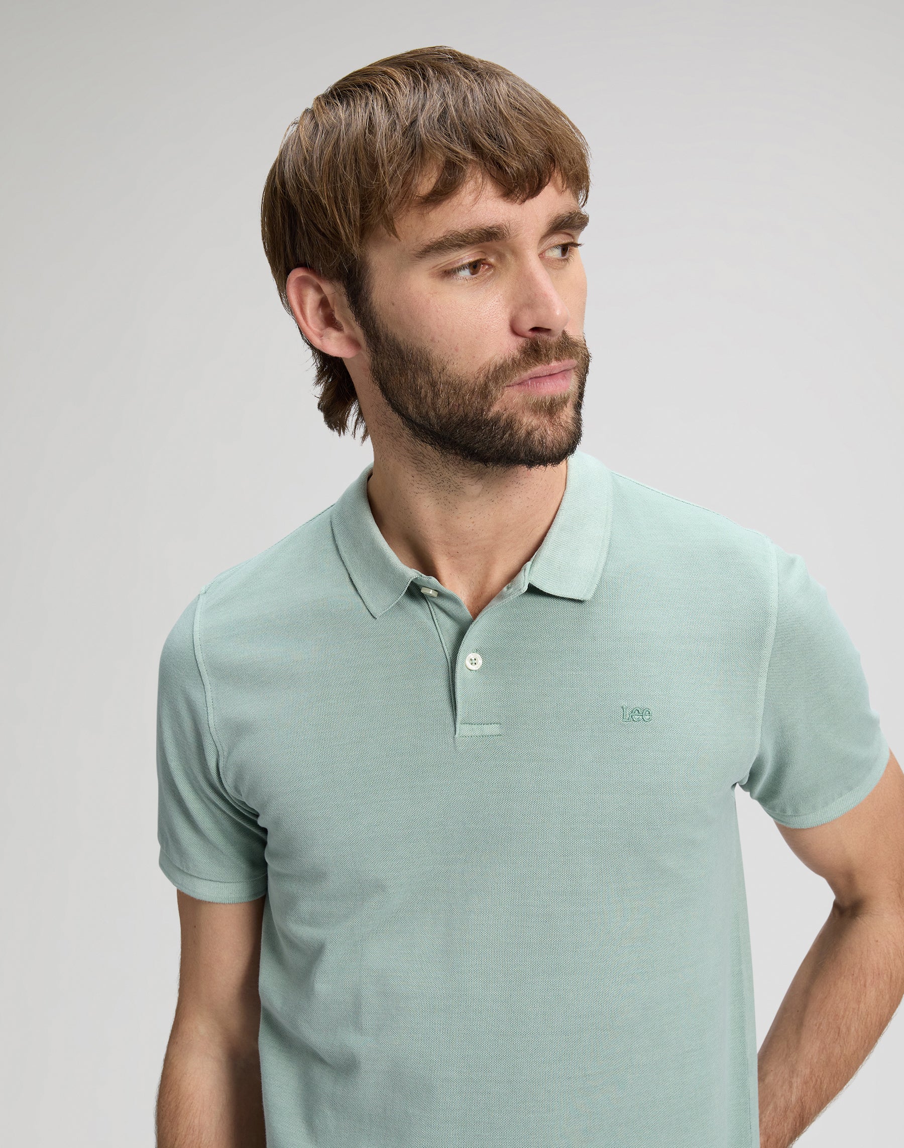 Garment Dye Polo in Desert Sage T-shirts Lee