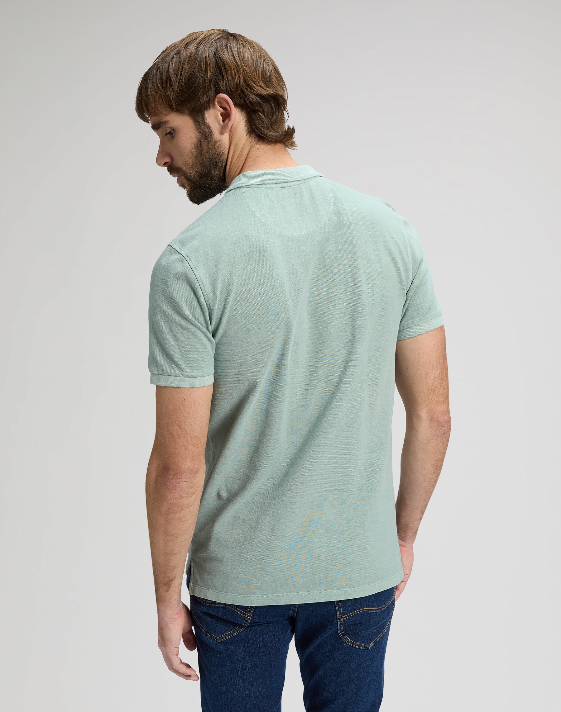 Garment Dye Polo in Desert Sage T-Shirts Lee