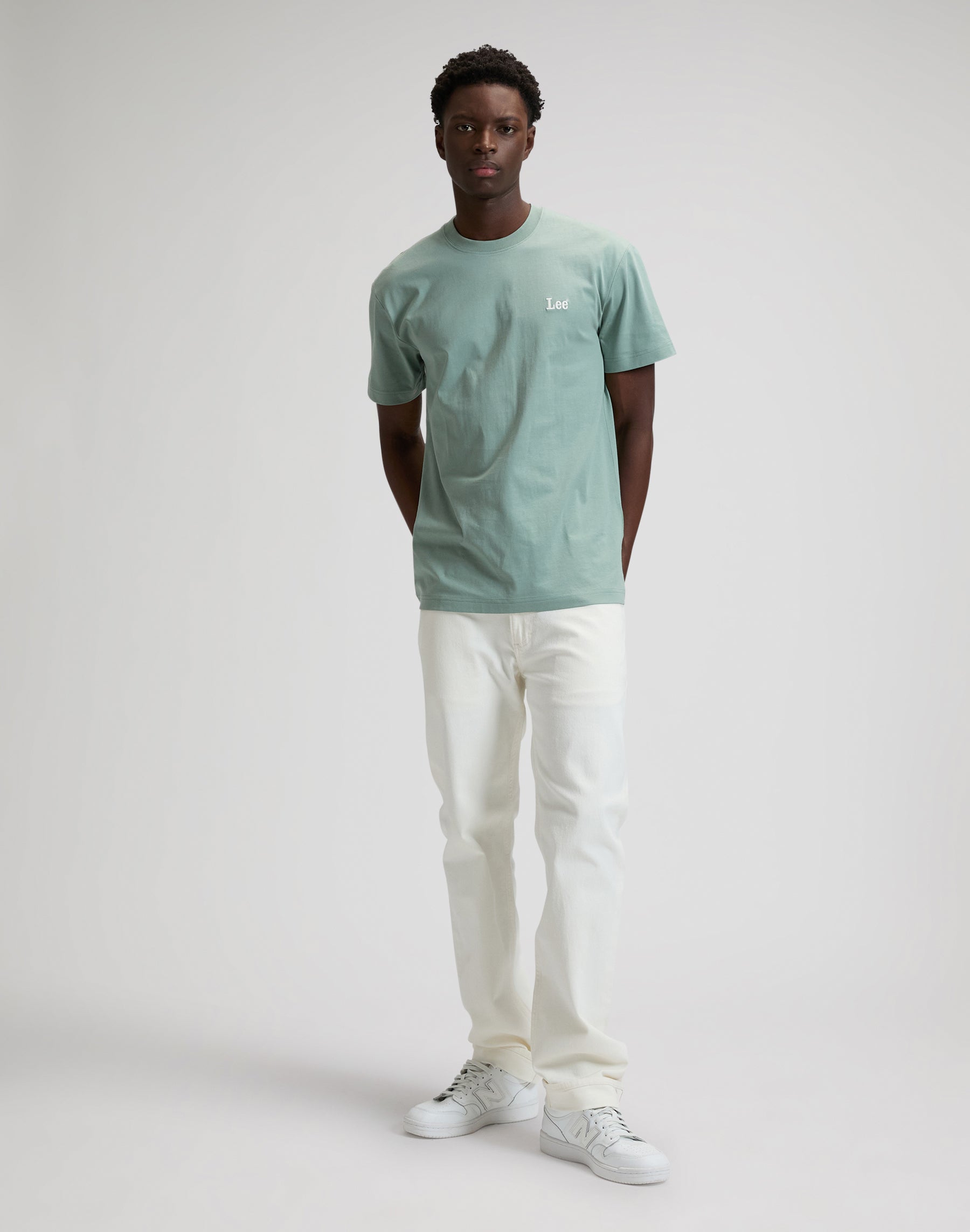 Ss Small Logo Tee in Desert Sage T-Shirts Lee