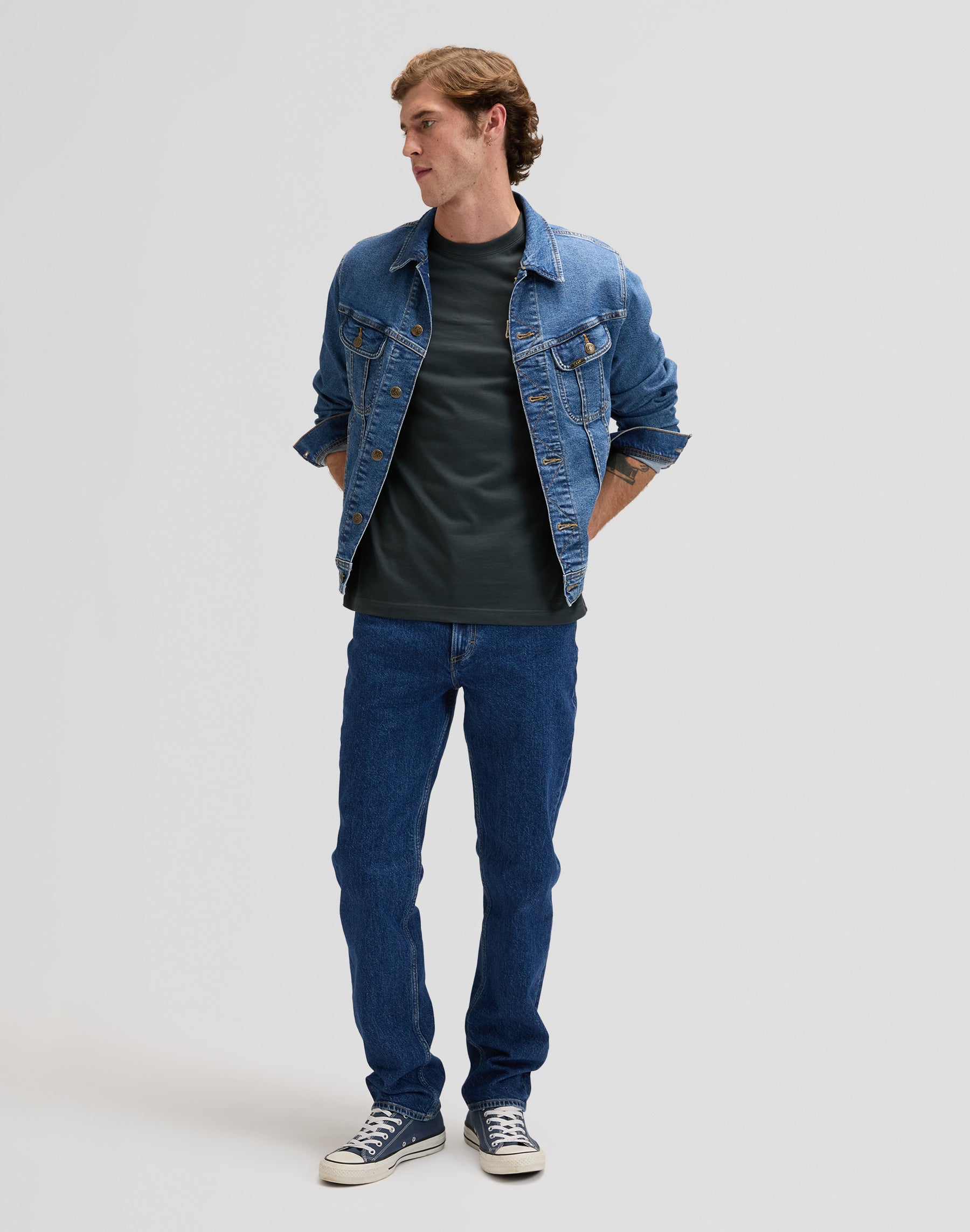 Lee Flag Tee in Washed Black T-Shirts Lee