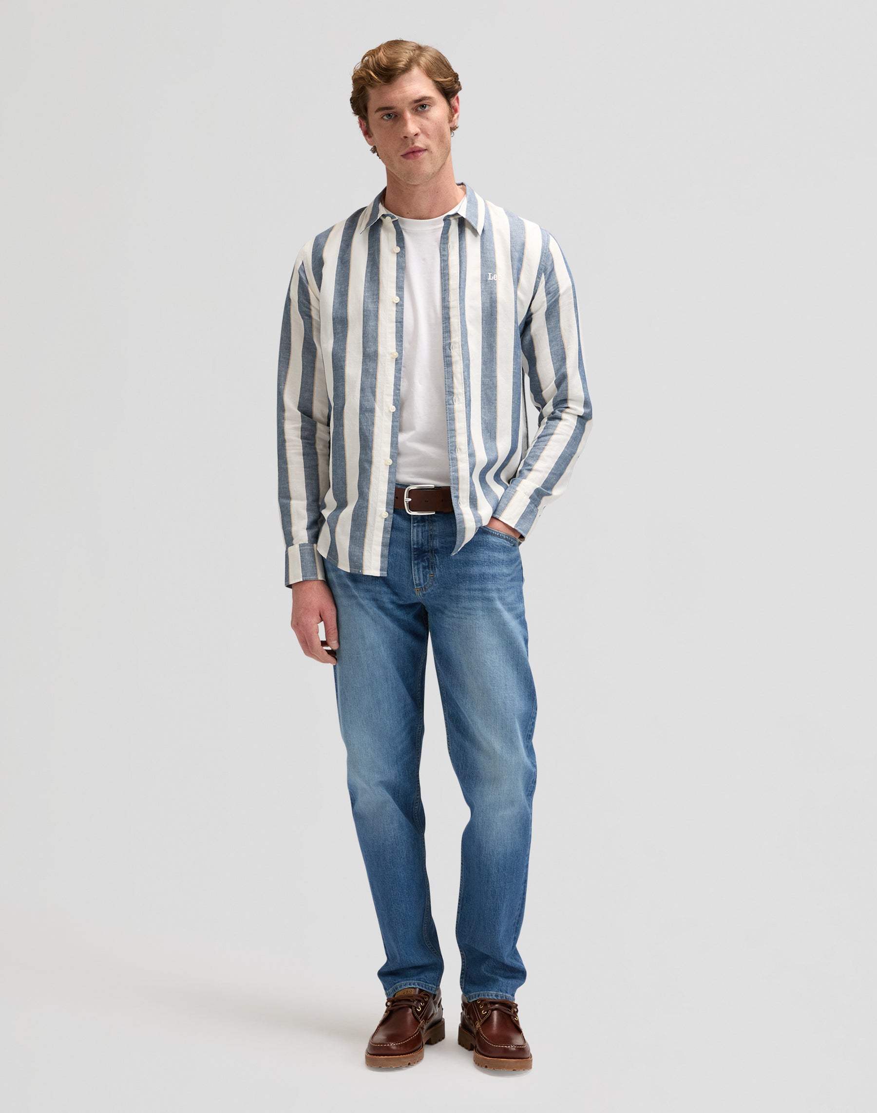 Lee Shirt in Academy Blue Stripe