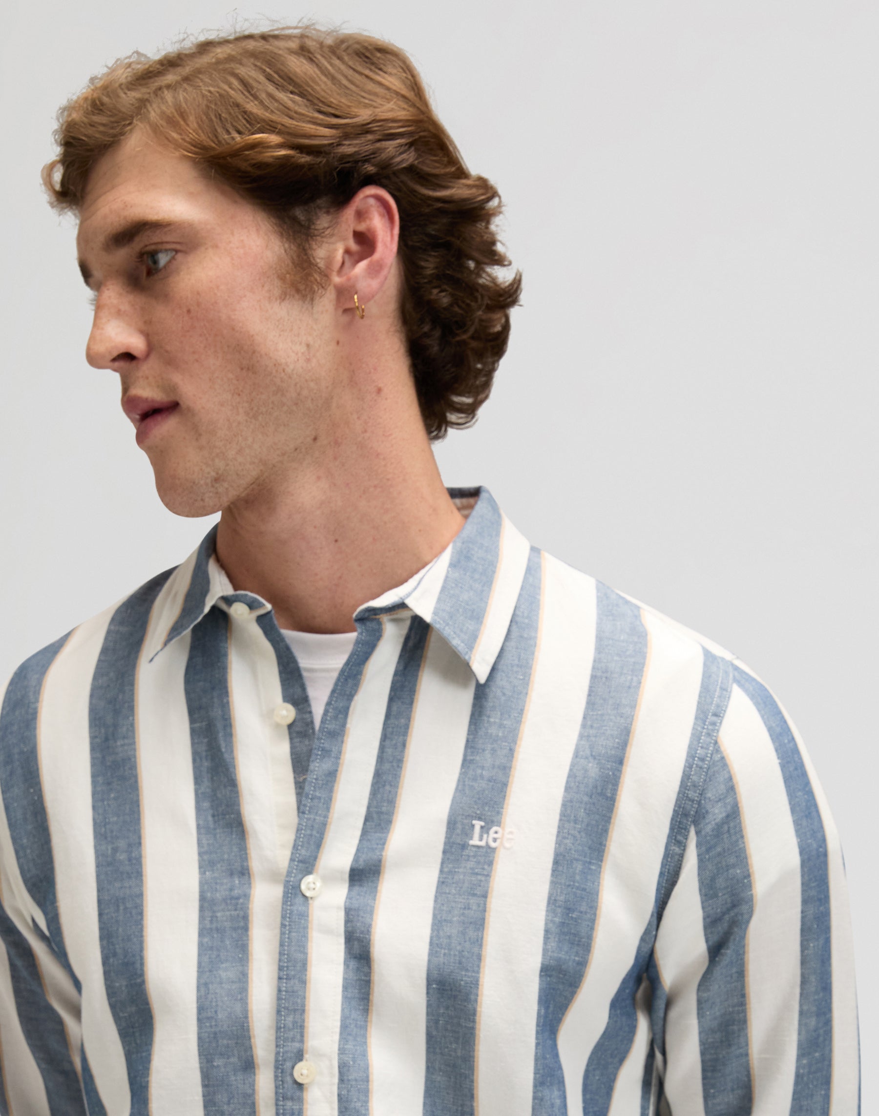 Lee Shirt in Academy Blue Stripe