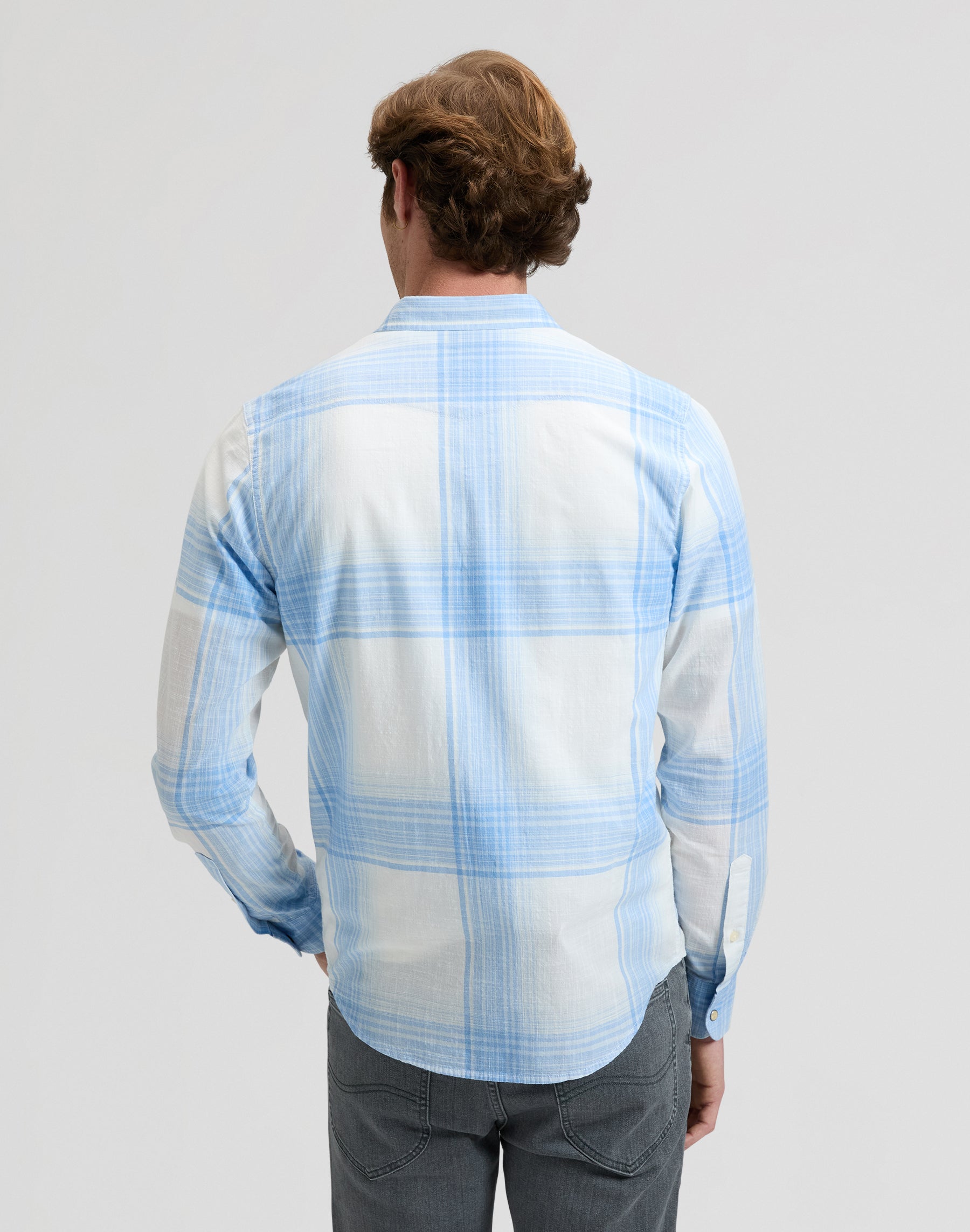 Clean Western Shirt in Halogen Ombre Plaid Hemden Lee