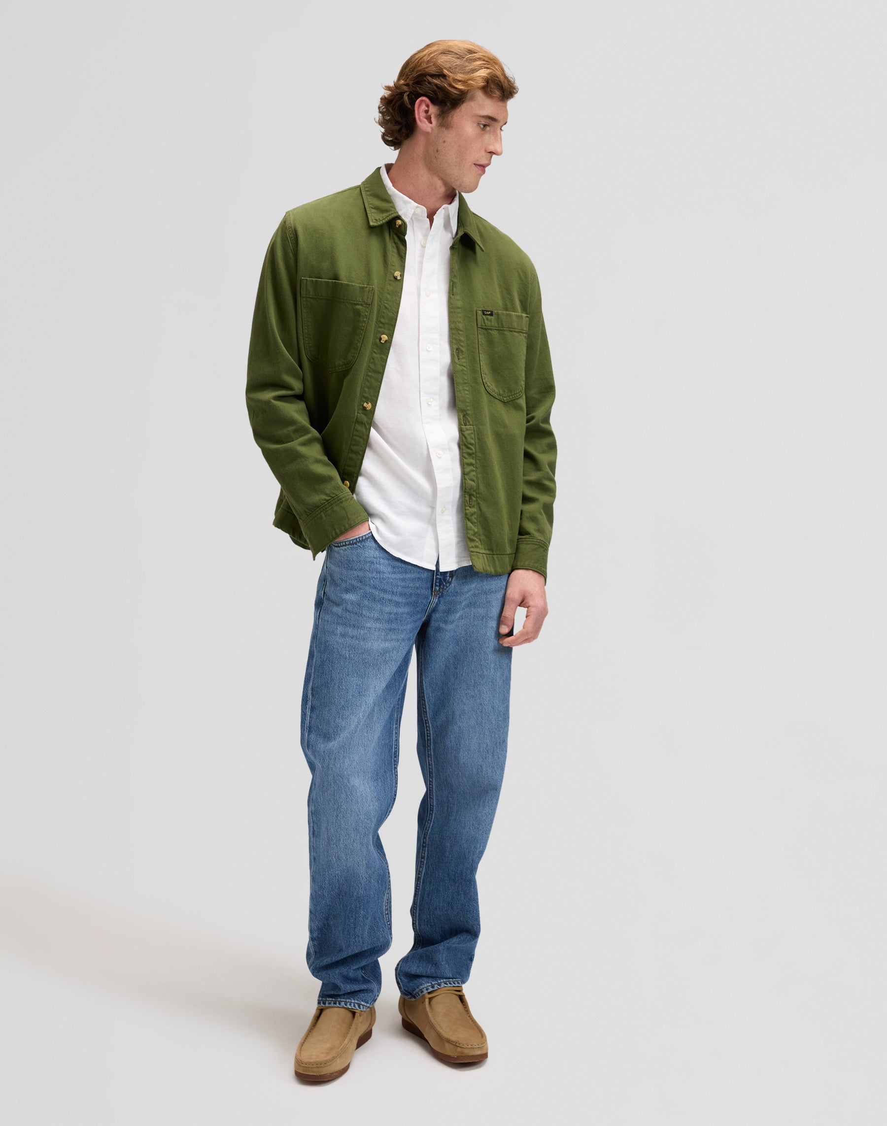 Lee Shirt in Bright White Hemden Lee