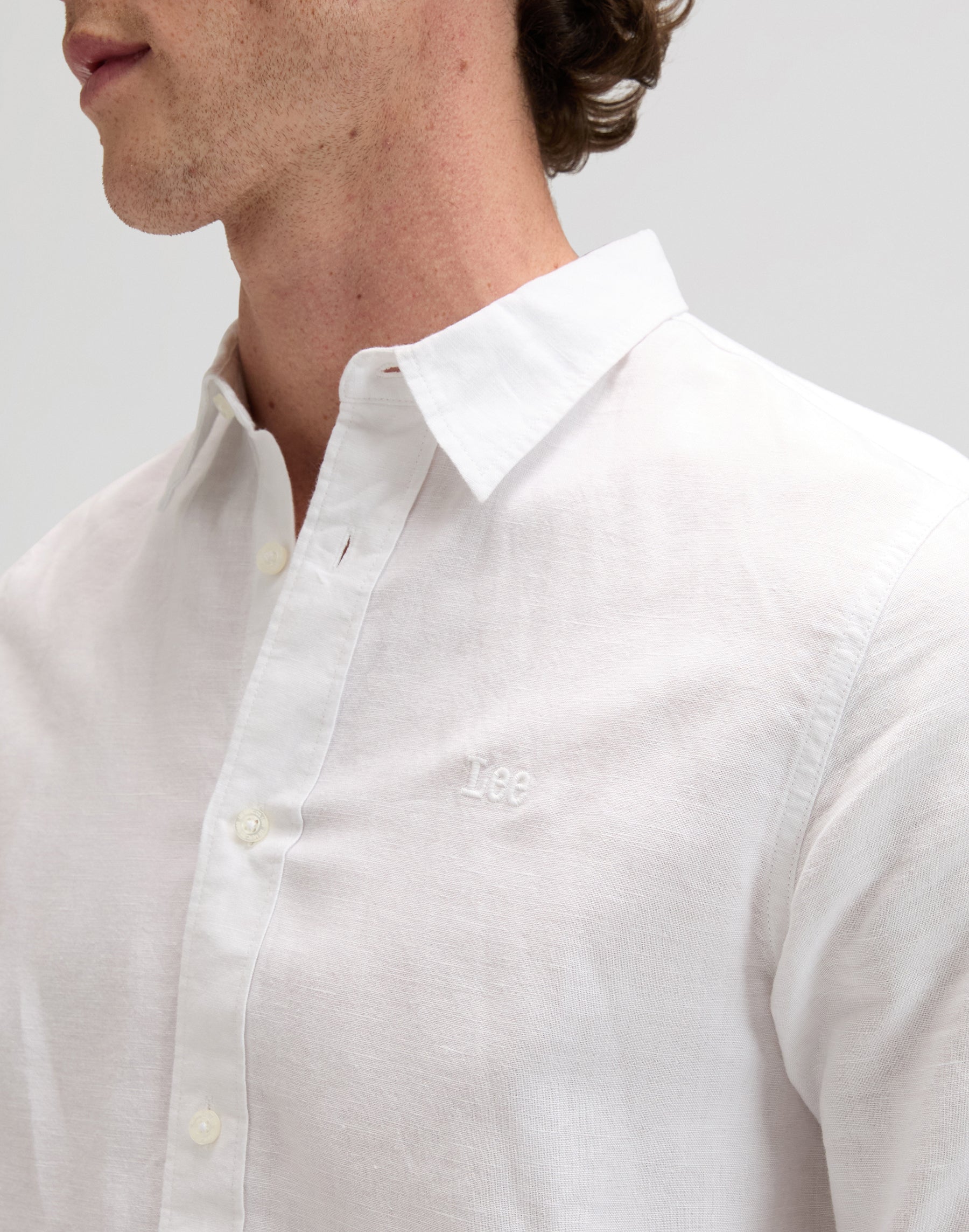 Lee Shirt in Bright White Hemden Lee
