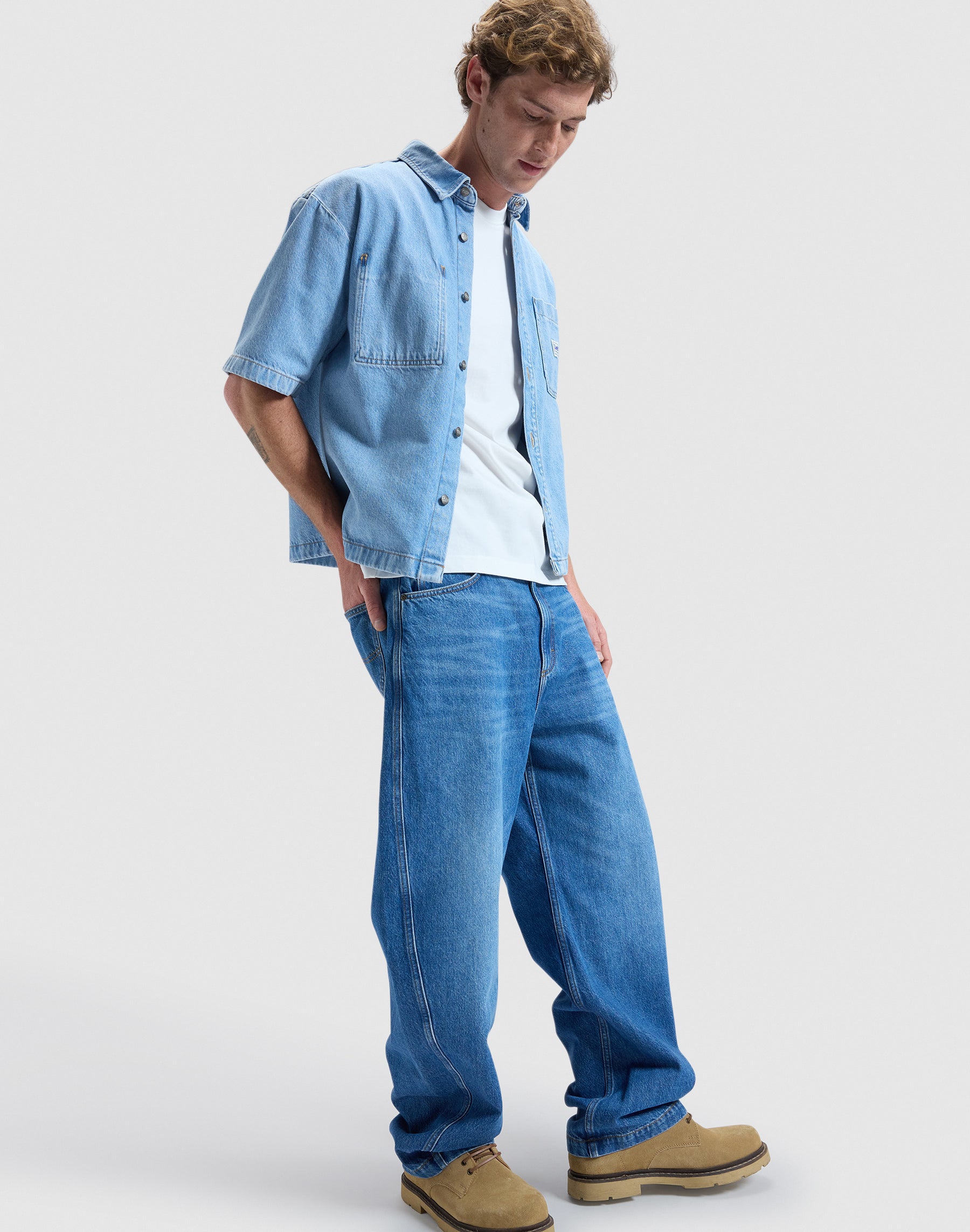 Ss Workwear Shirt in Just Me Hemden Lee