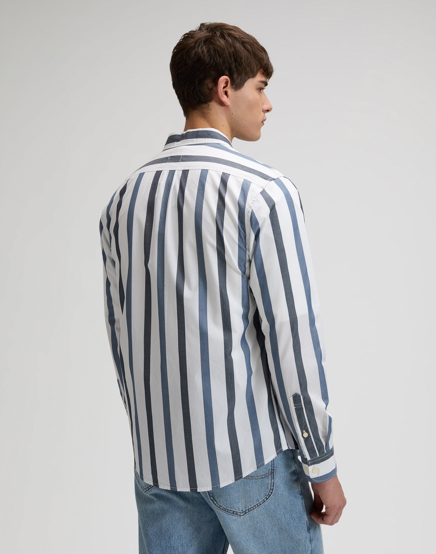 Lee Button Down in Tonal Rivet Navy Stripe Hemden Lee