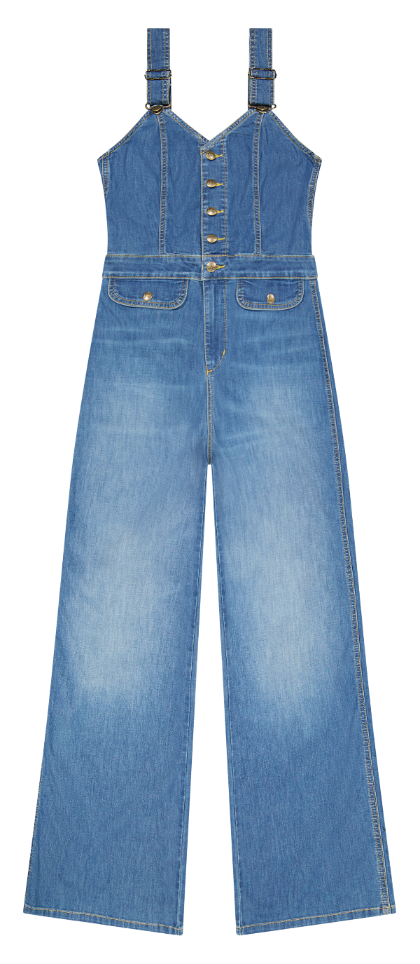 Cut Out Jumpsuit in Blue Arrow