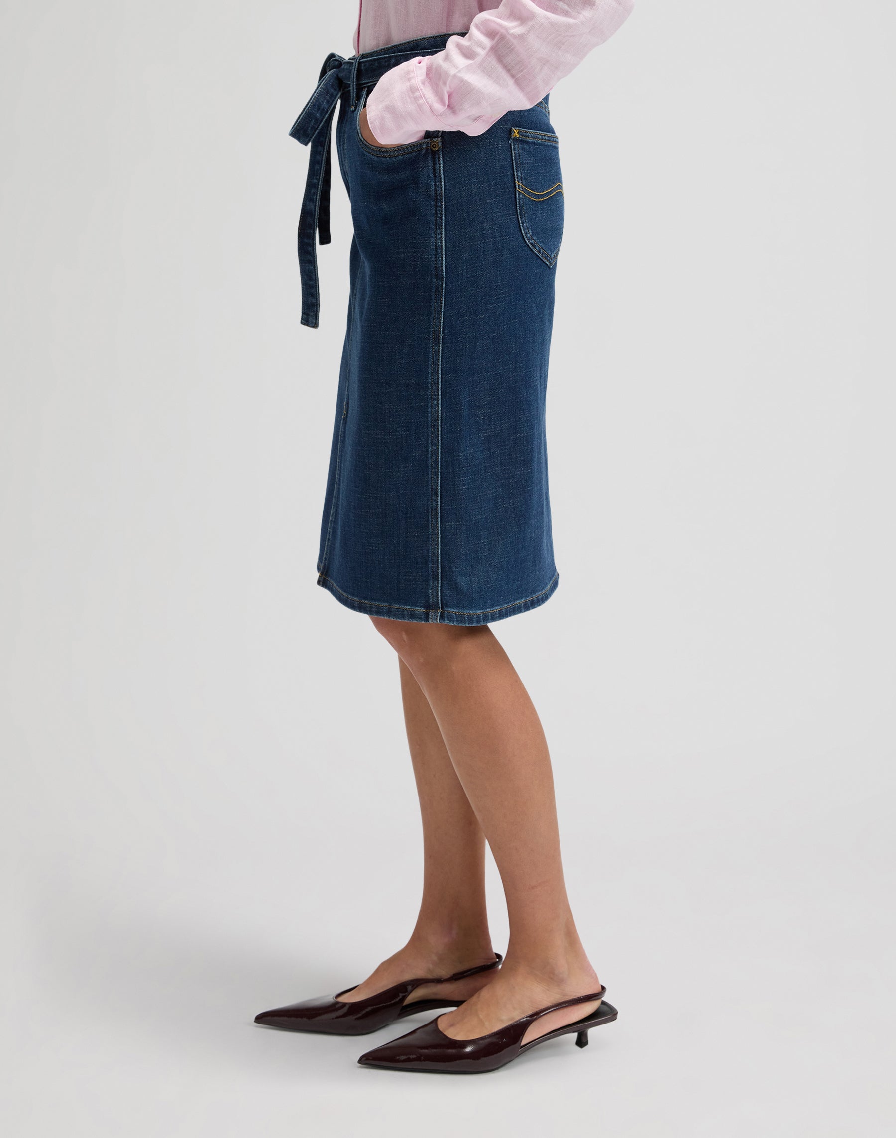 Midi Skirt With Bow in Seaside Trip Röcke Lee