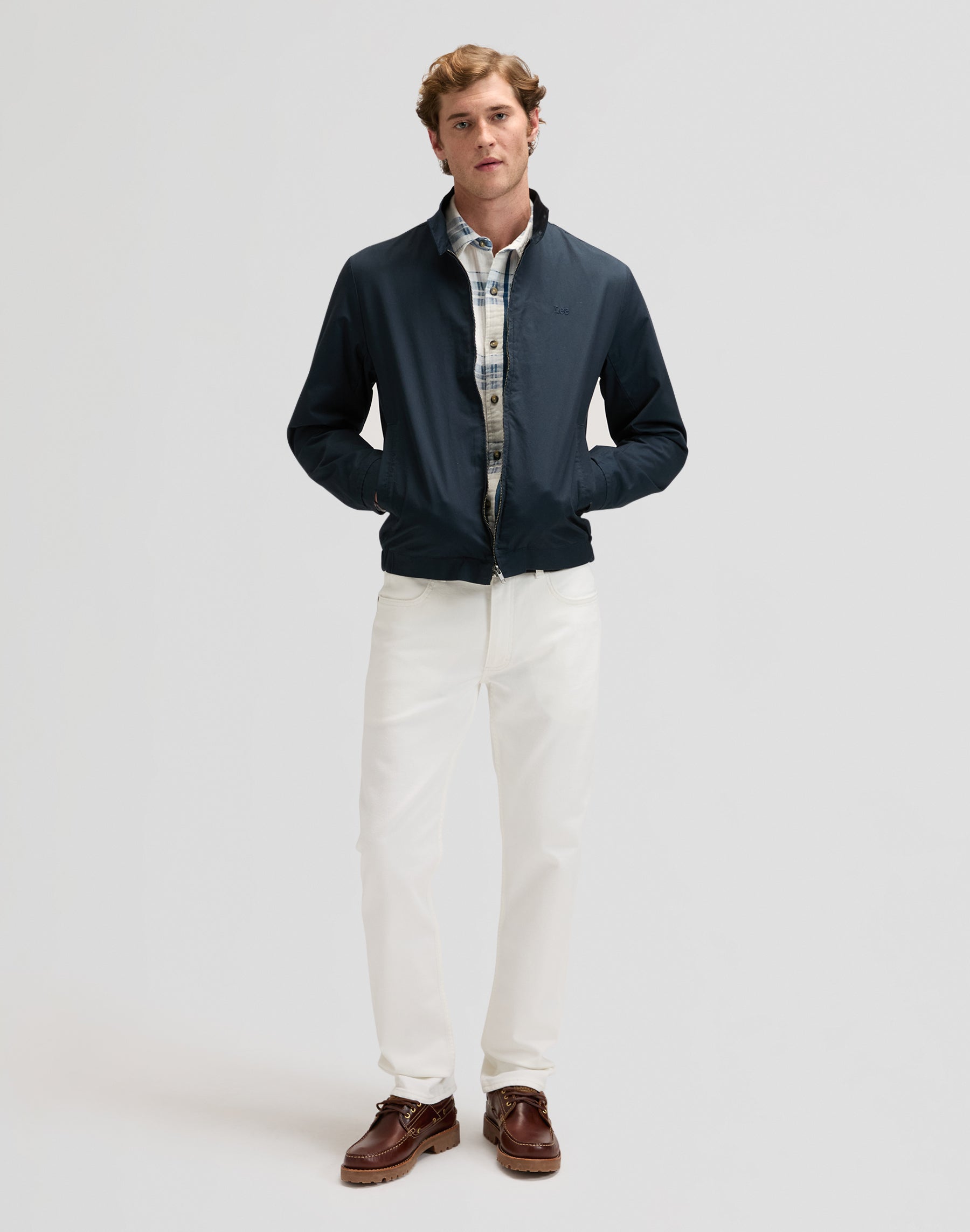 Leesure Shirt in Deep Sea Plaid Hemden Lee