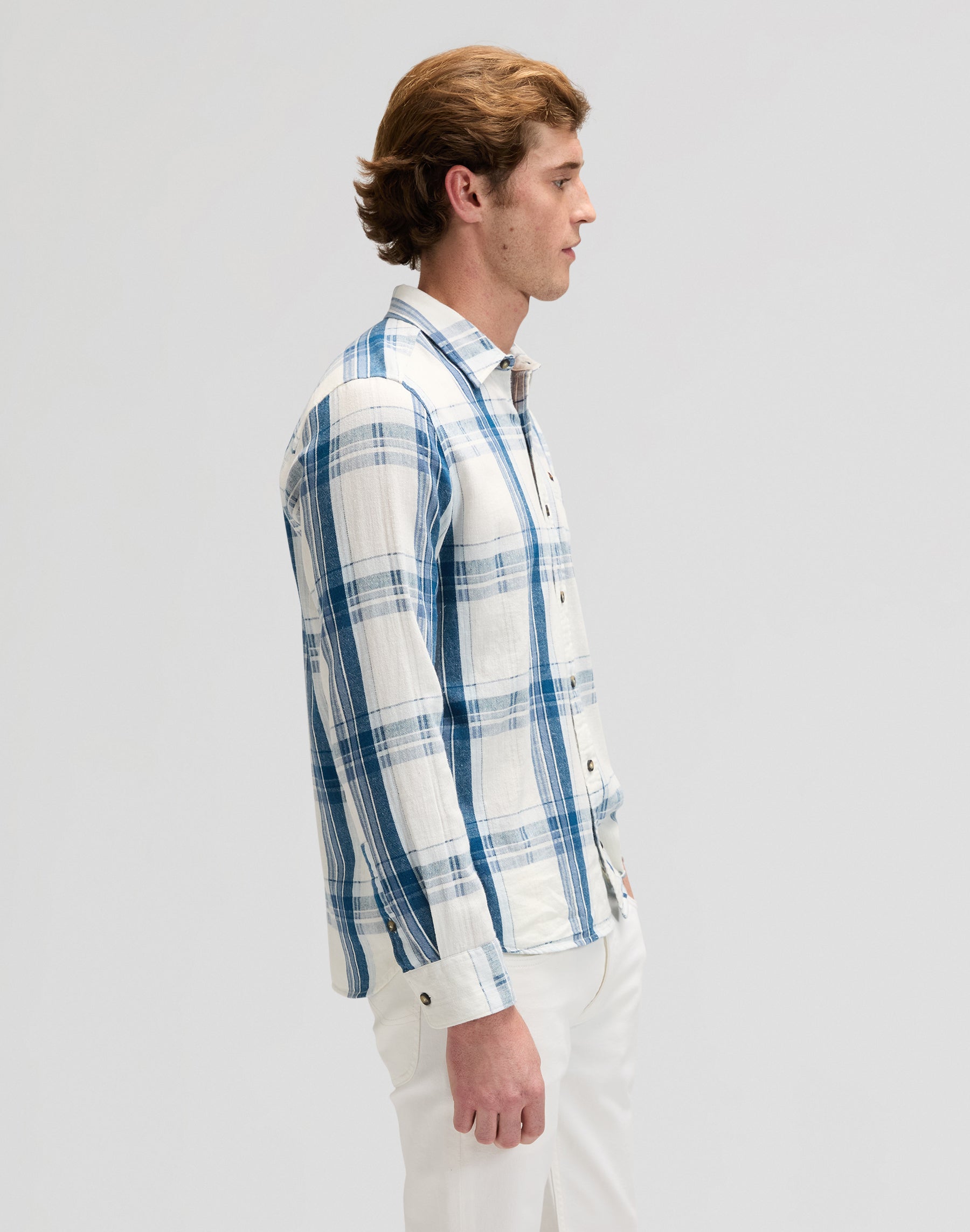 Leesure Shirt in Deep Sea Plaid Hemden Lee