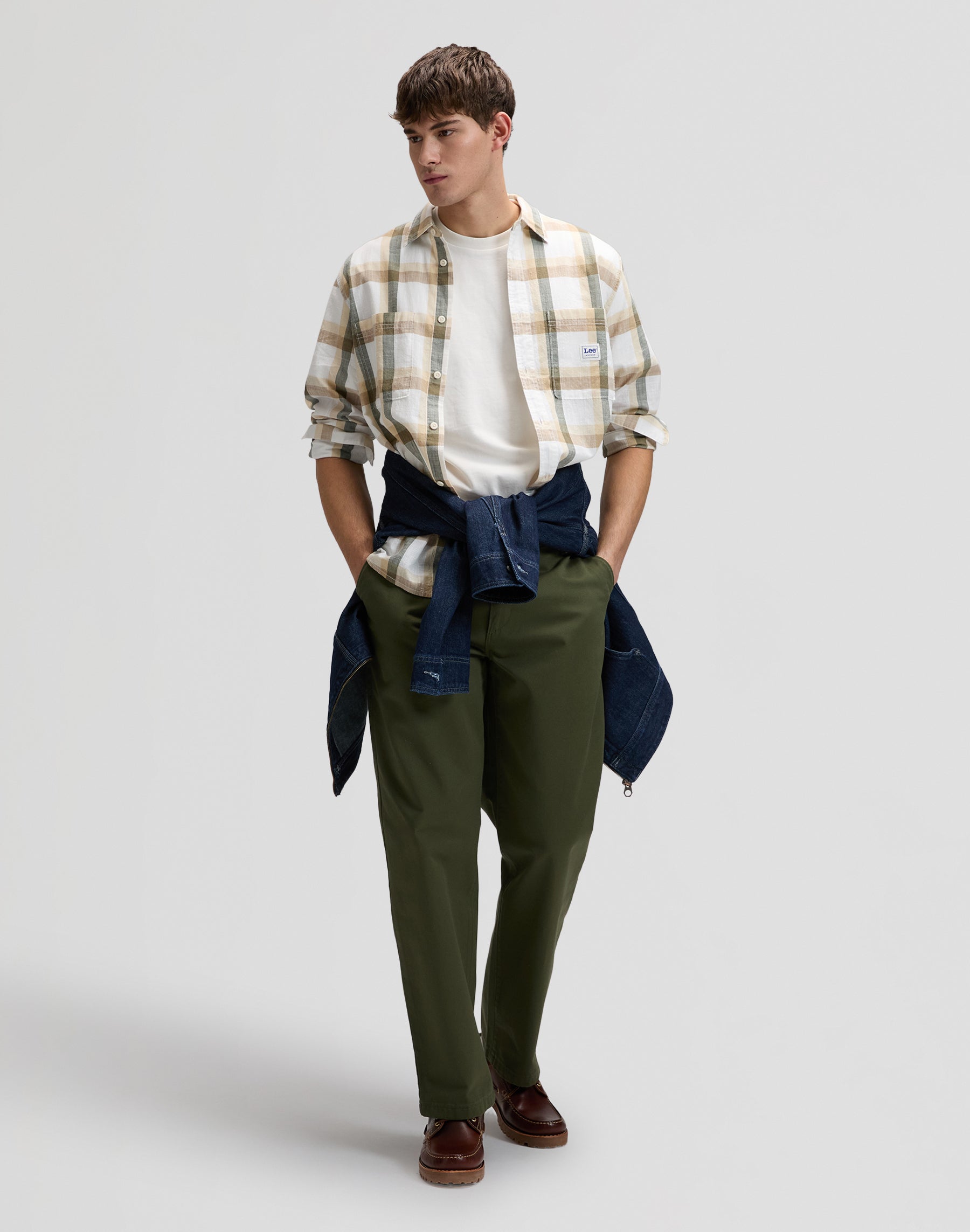 Workwear Shirt 2.0 in Oak Moss Plaid Hemden Lee