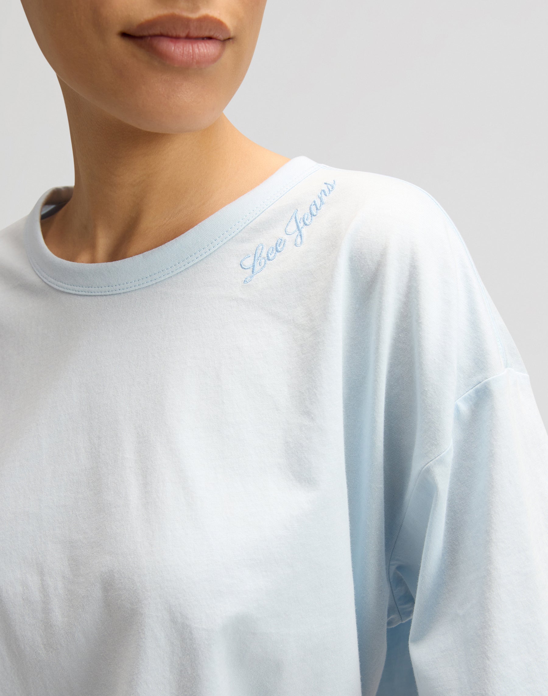 Lee Boxy Tee in Beau Blue T-Shirts Lee