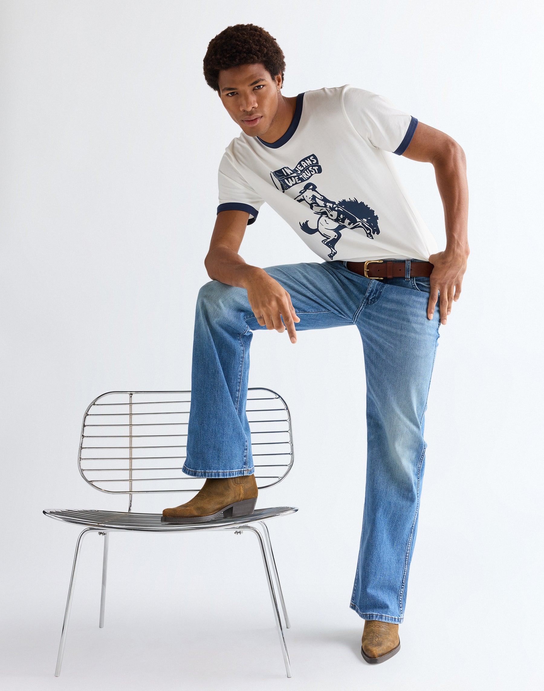 Loose Boot in Harbor Blue Jeans Wrangler