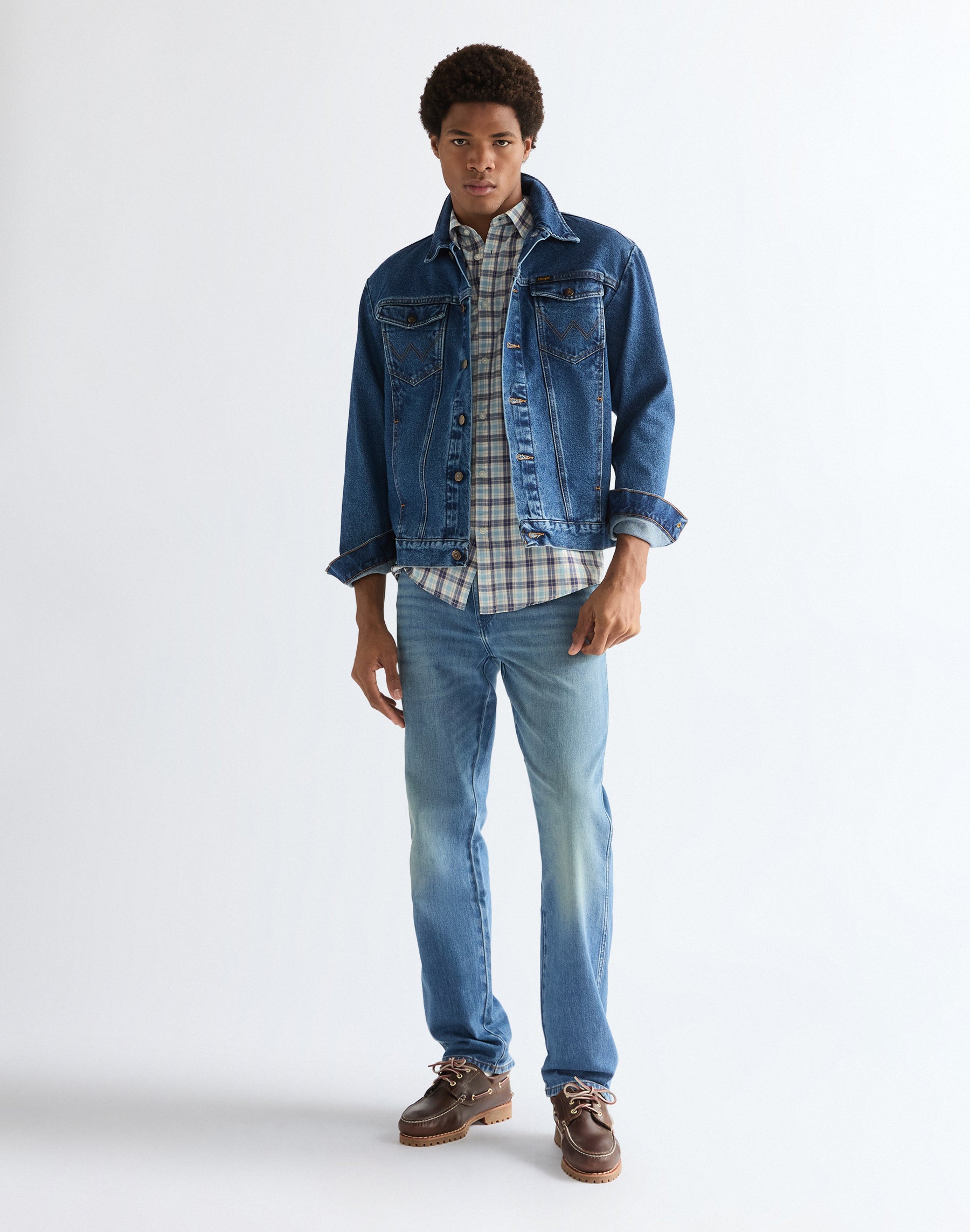 Shortsleeve 1 Pocket Shirt in Forget Me Not Hemden Wrangler