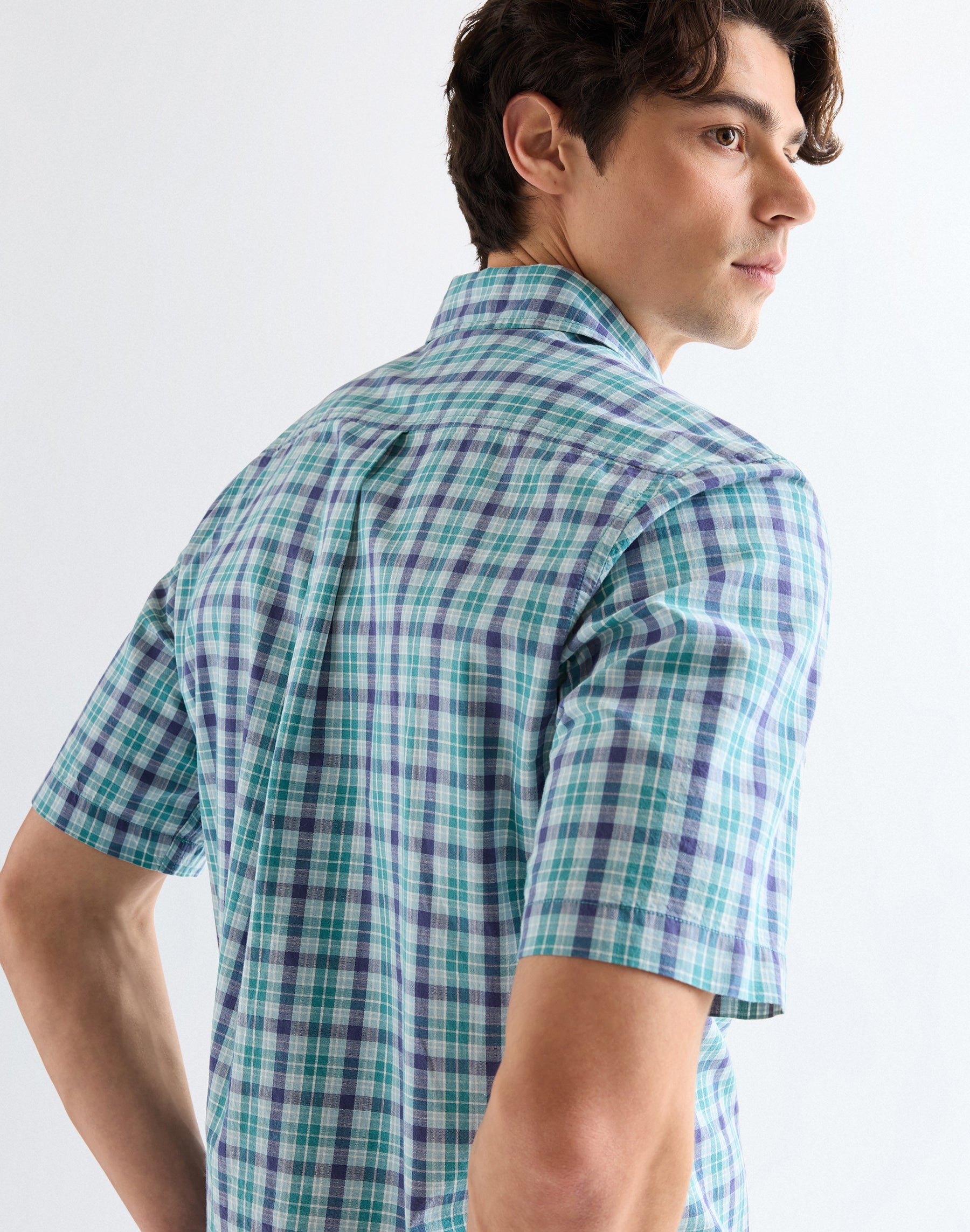 Ss 1 Pkt Shirt in Teal Blue Hemden Wrangler