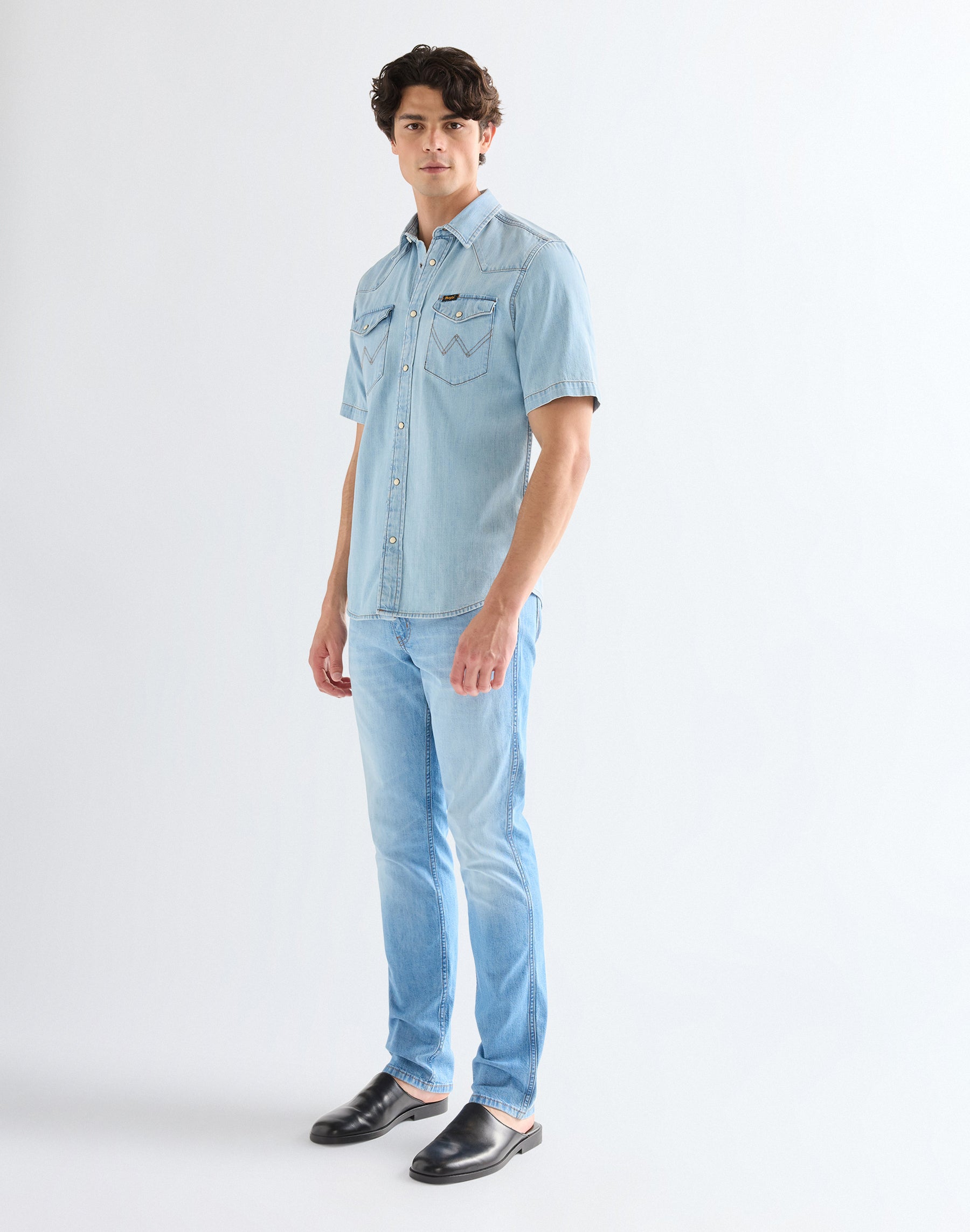 Shortsleeve Western Shirt in Riverbank Hemden Wrangler
