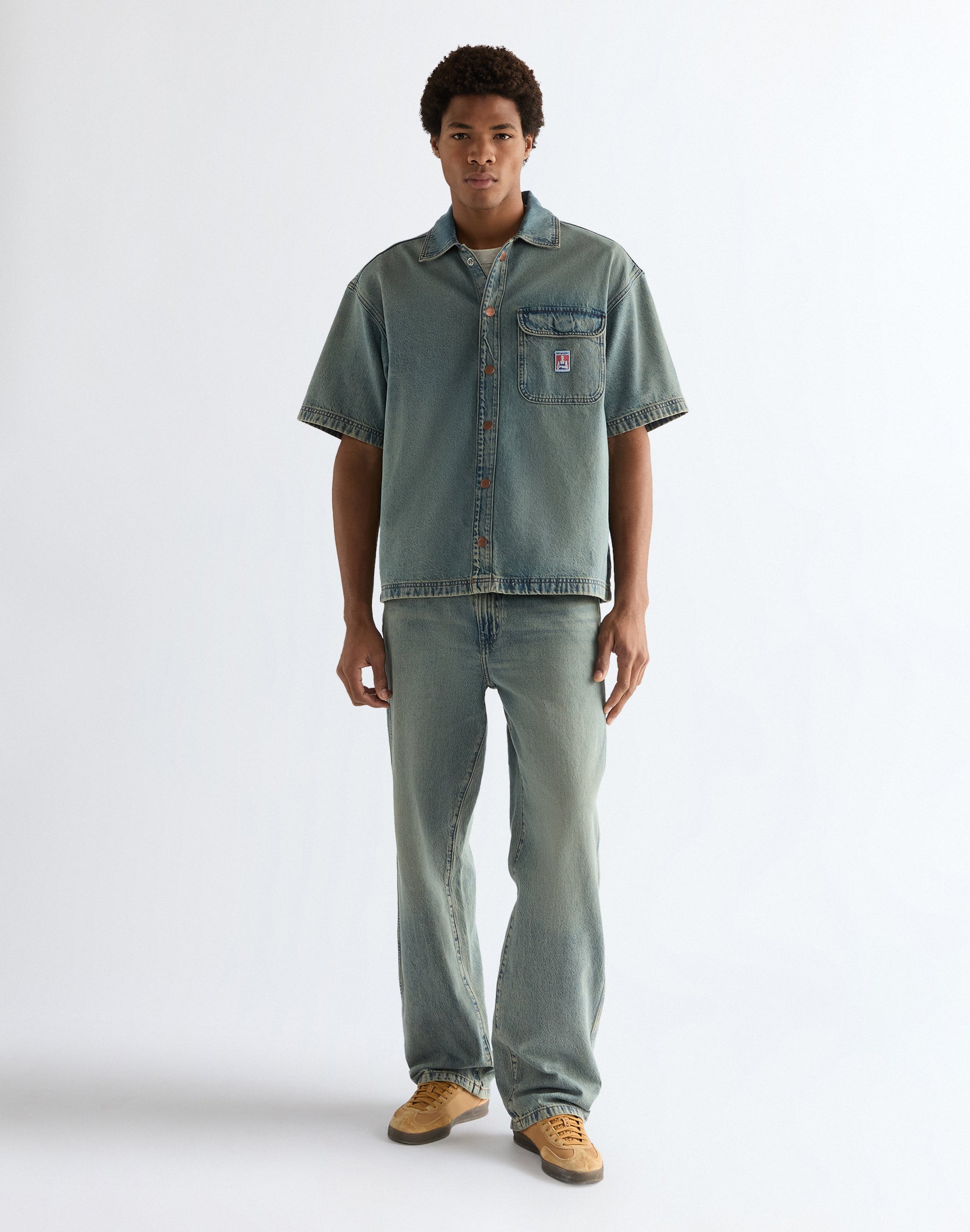 Shortsleeve Overshirt in Canyon Shade Hemden Wrangler