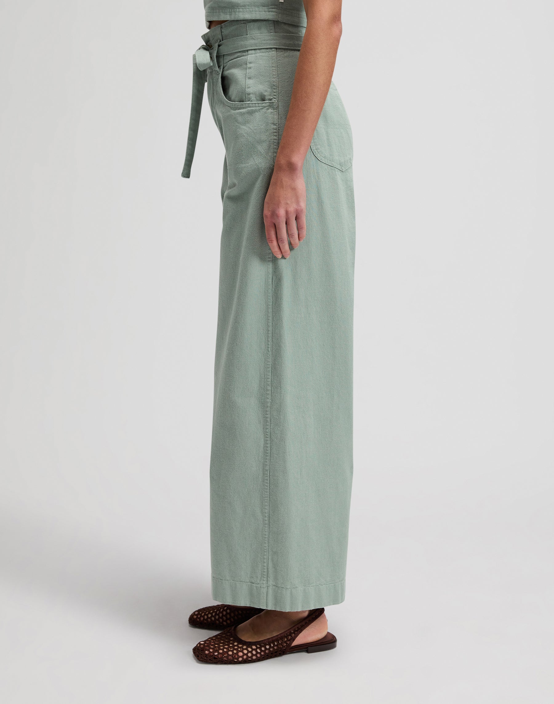 Pleated Trousers in Desert Sage