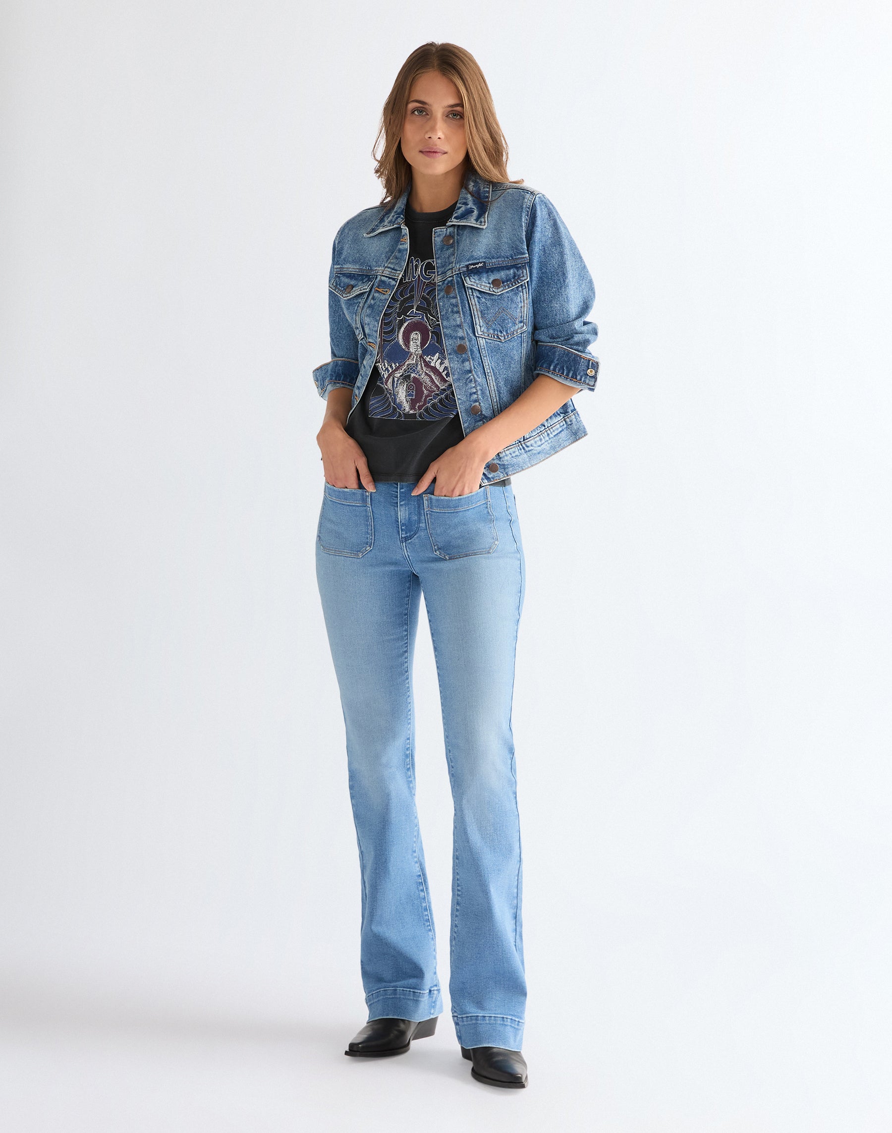 Western Jacket in Blue Bird Jacken Wrangler