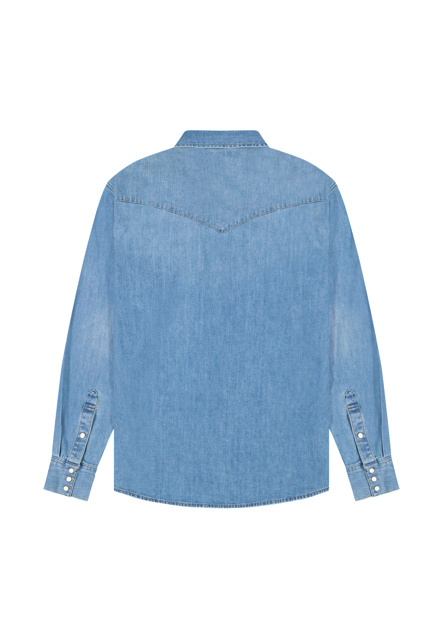 Western Shirt in Mid Light Wash Hemden Wrangler