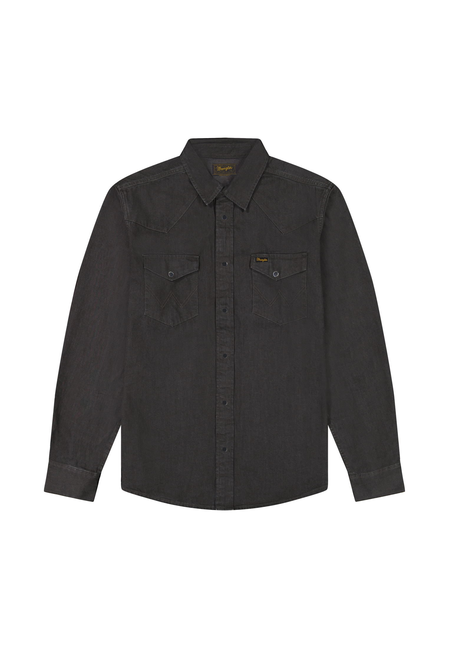 Western Shirt in Rinse Black Hemden Wrangler