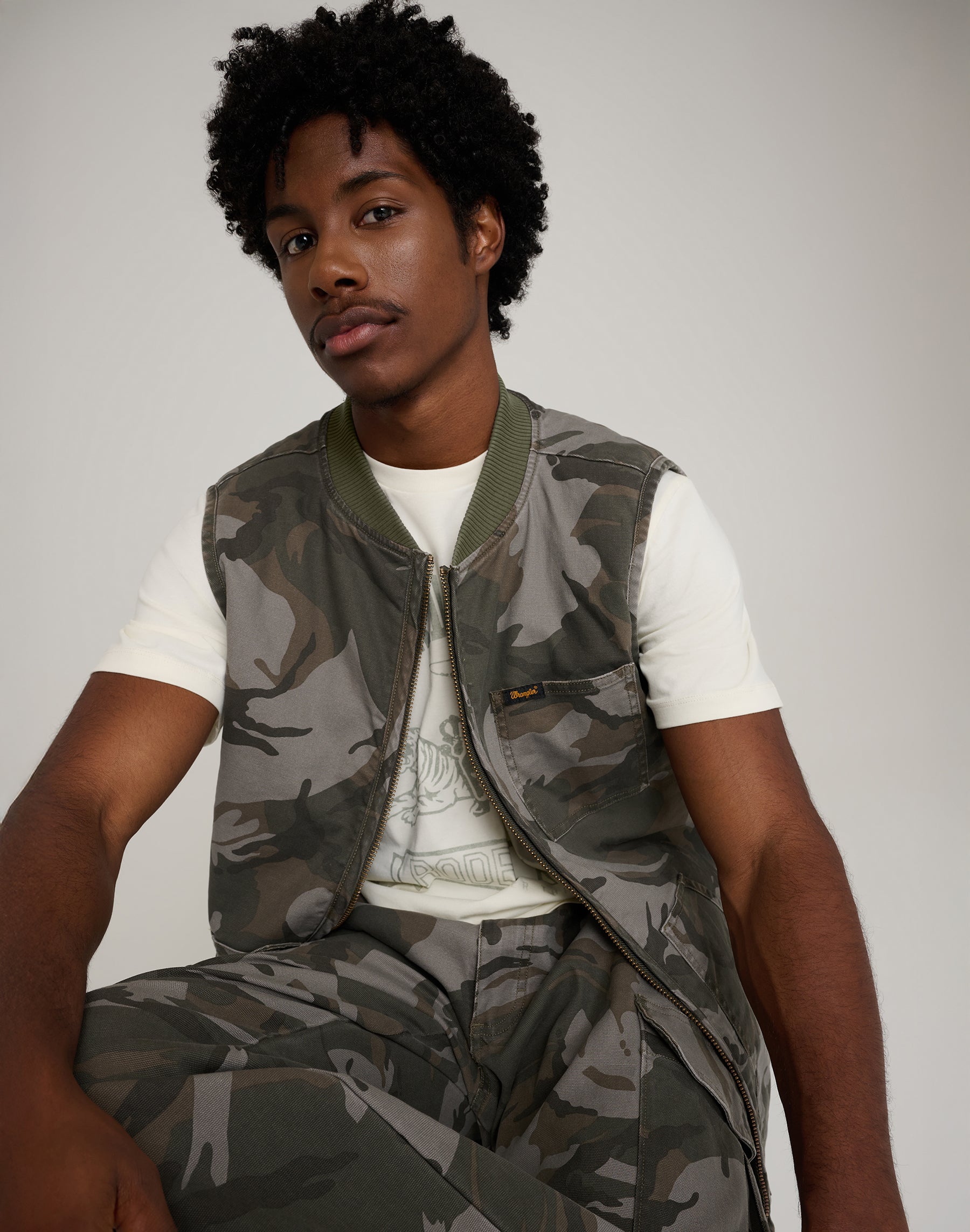Mike Lucas Vest in Camo Jacken Wrangler