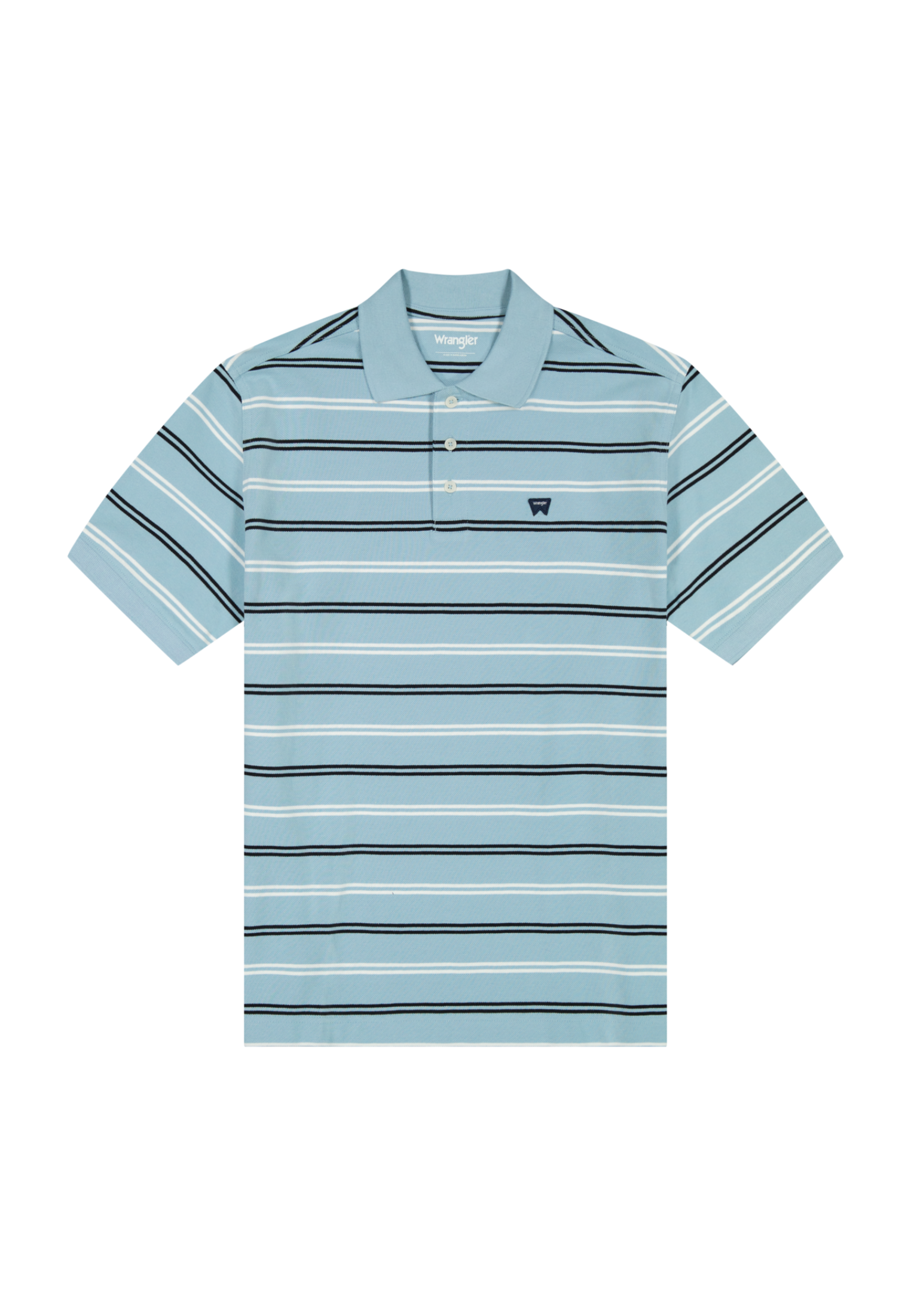 Stripe Polo Shirt in Forget Me Not T-Shirts Wrangler