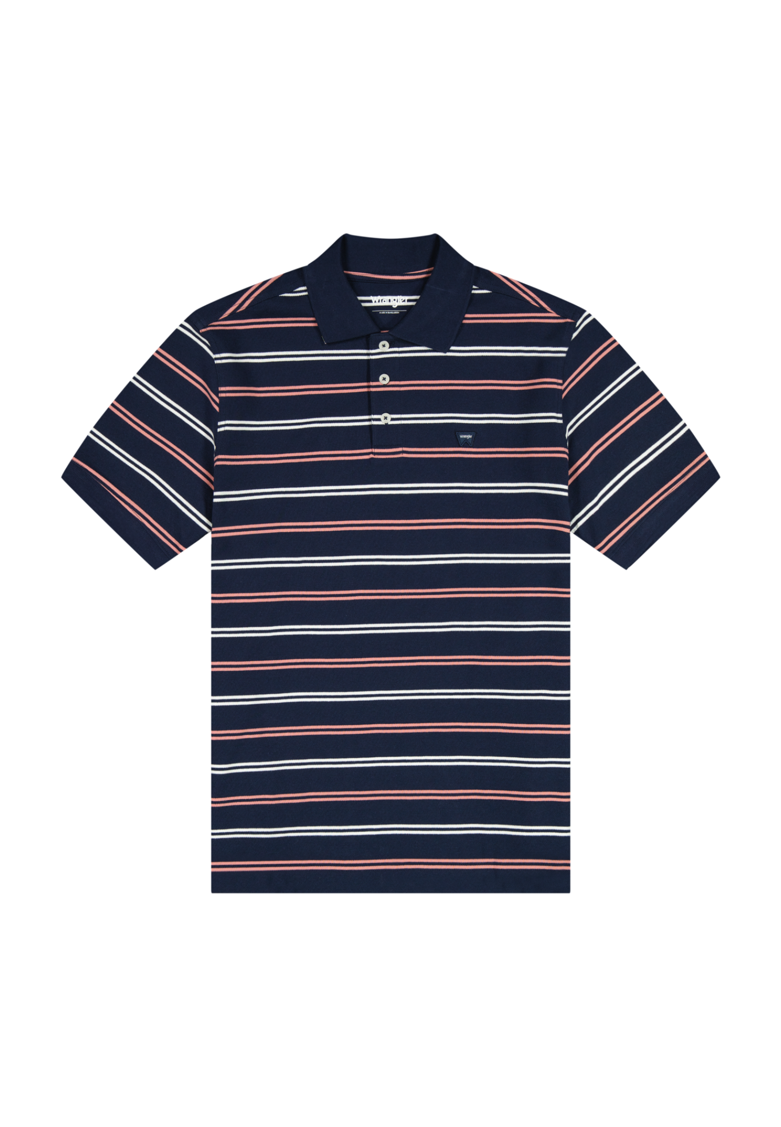 Stripe Polo Shirt in Navy T-Shirts Wrangler