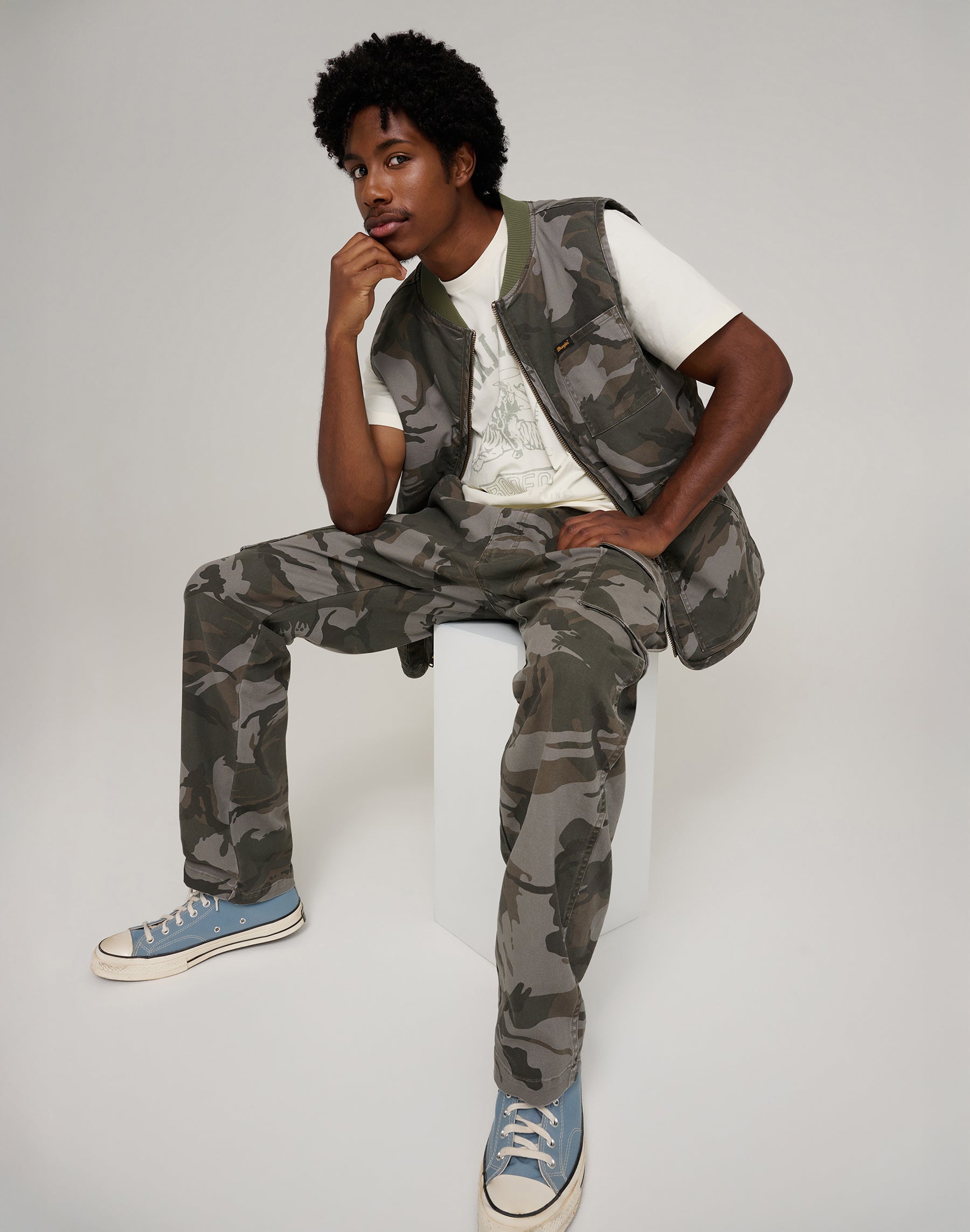 Mike Lucas Pant in Camo Hosen Wrangler