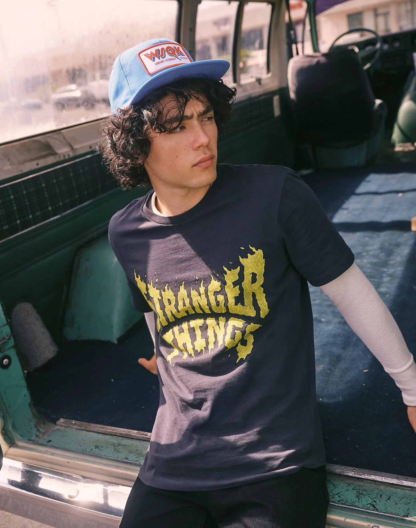 Stranger Things Tee in Washed Black