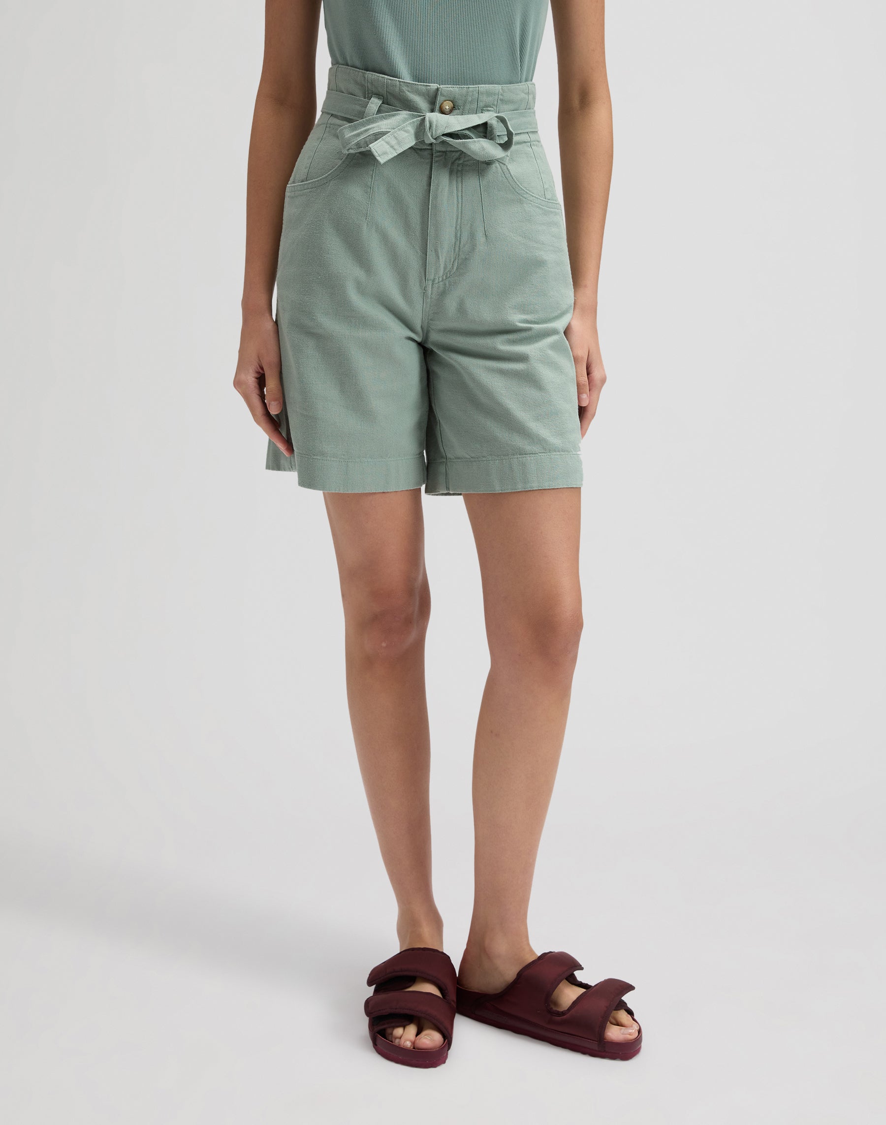 Pleated Bermuda in Desert Sage Shorts Lee