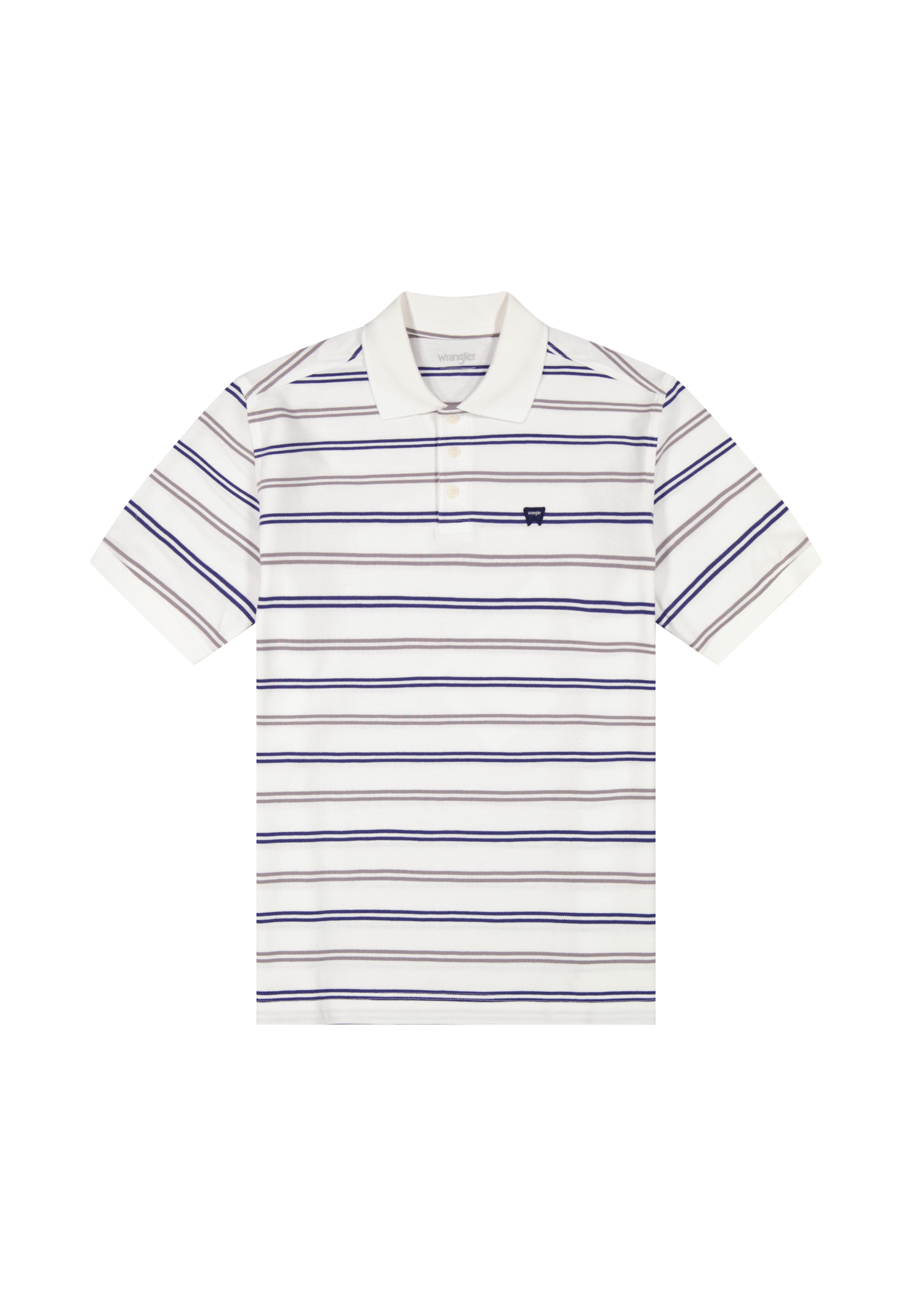 Stripe Polo Shirt in Worn White T-Shirts Wrangler