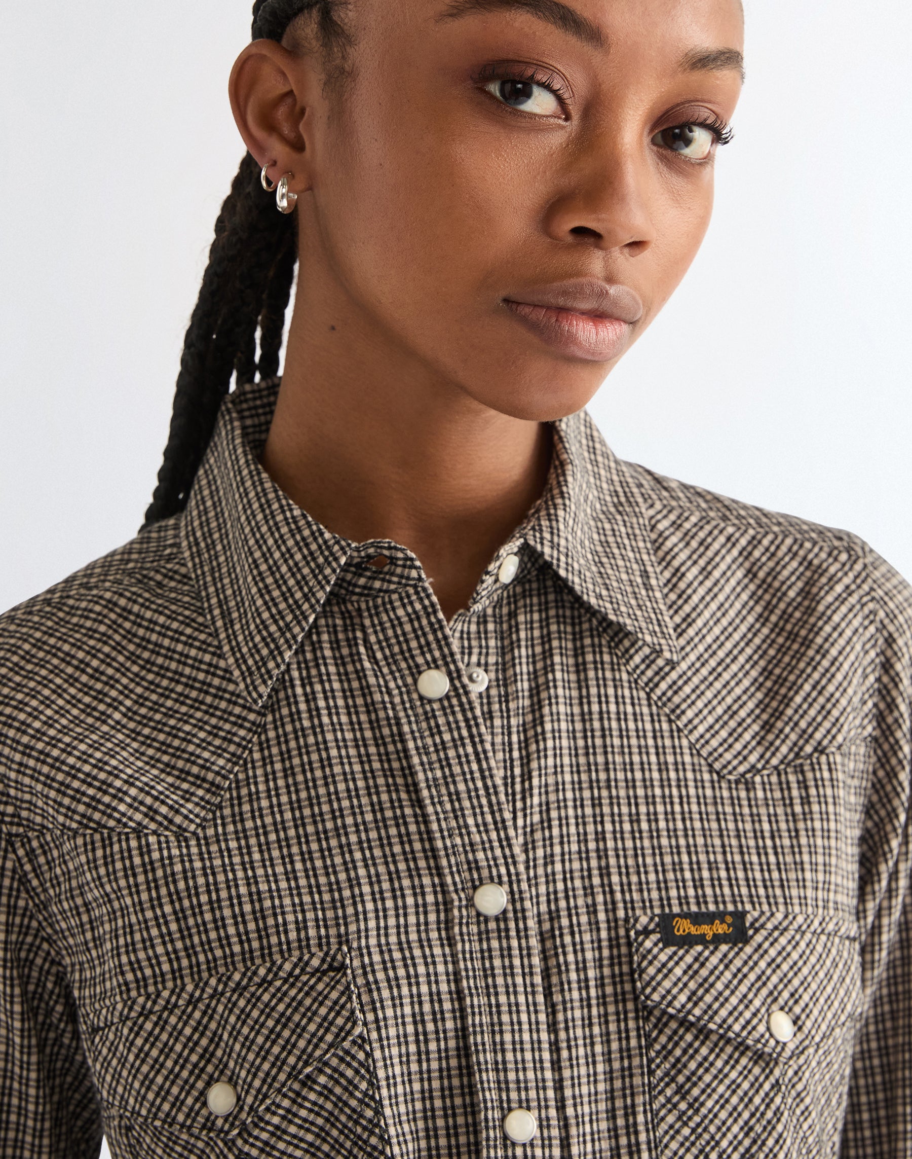 Western Shirt in Black Hemden Wrangler