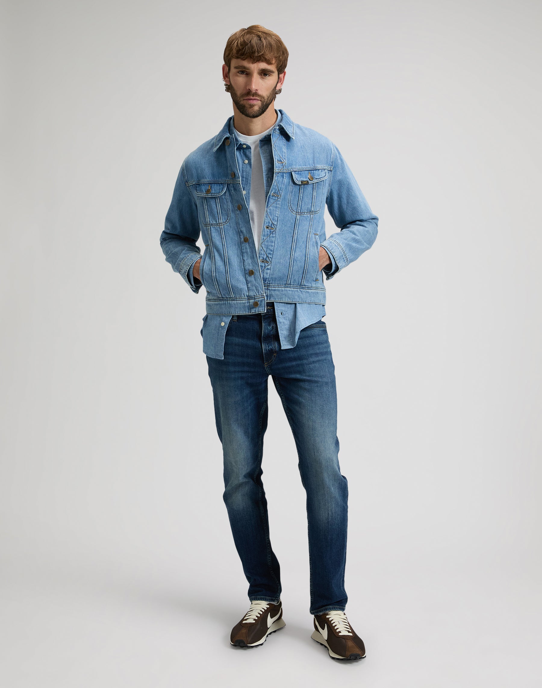 David in Rusty Rivet Jeans Lee