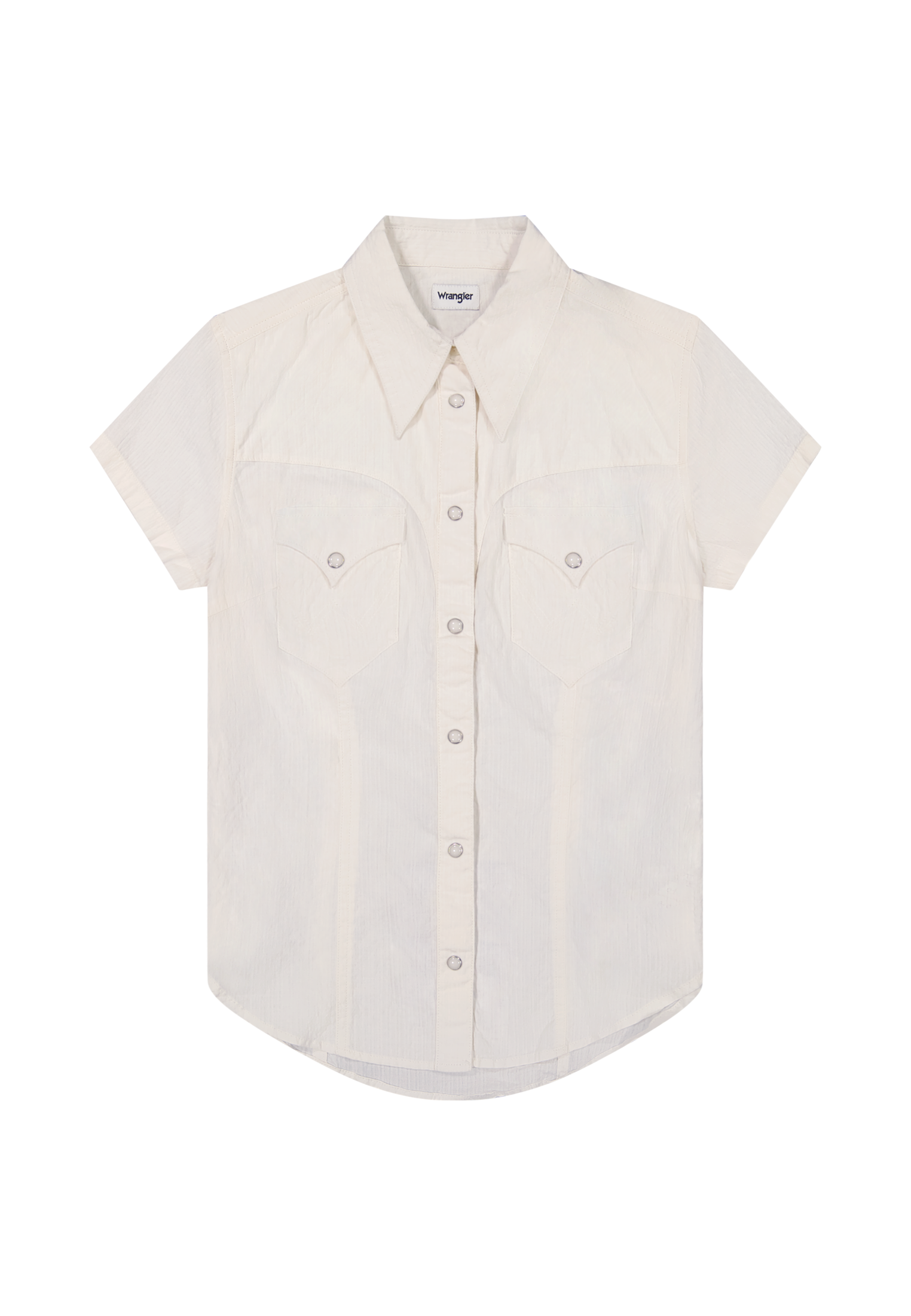 Shortsleeve Stylized Western in Egret Hemden Wrangler