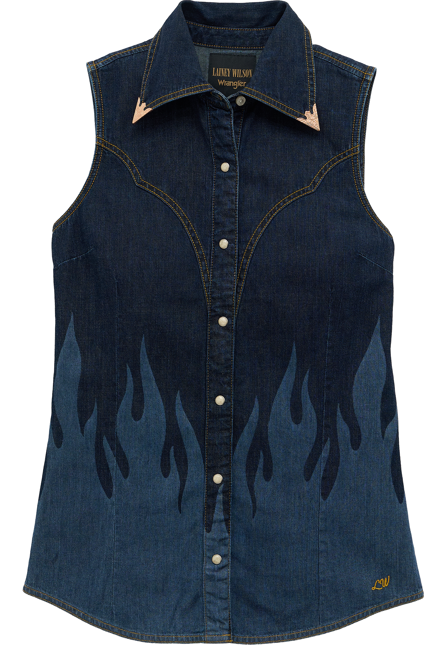 Sleeveless Shirt in Rinse Hemden Wrangler