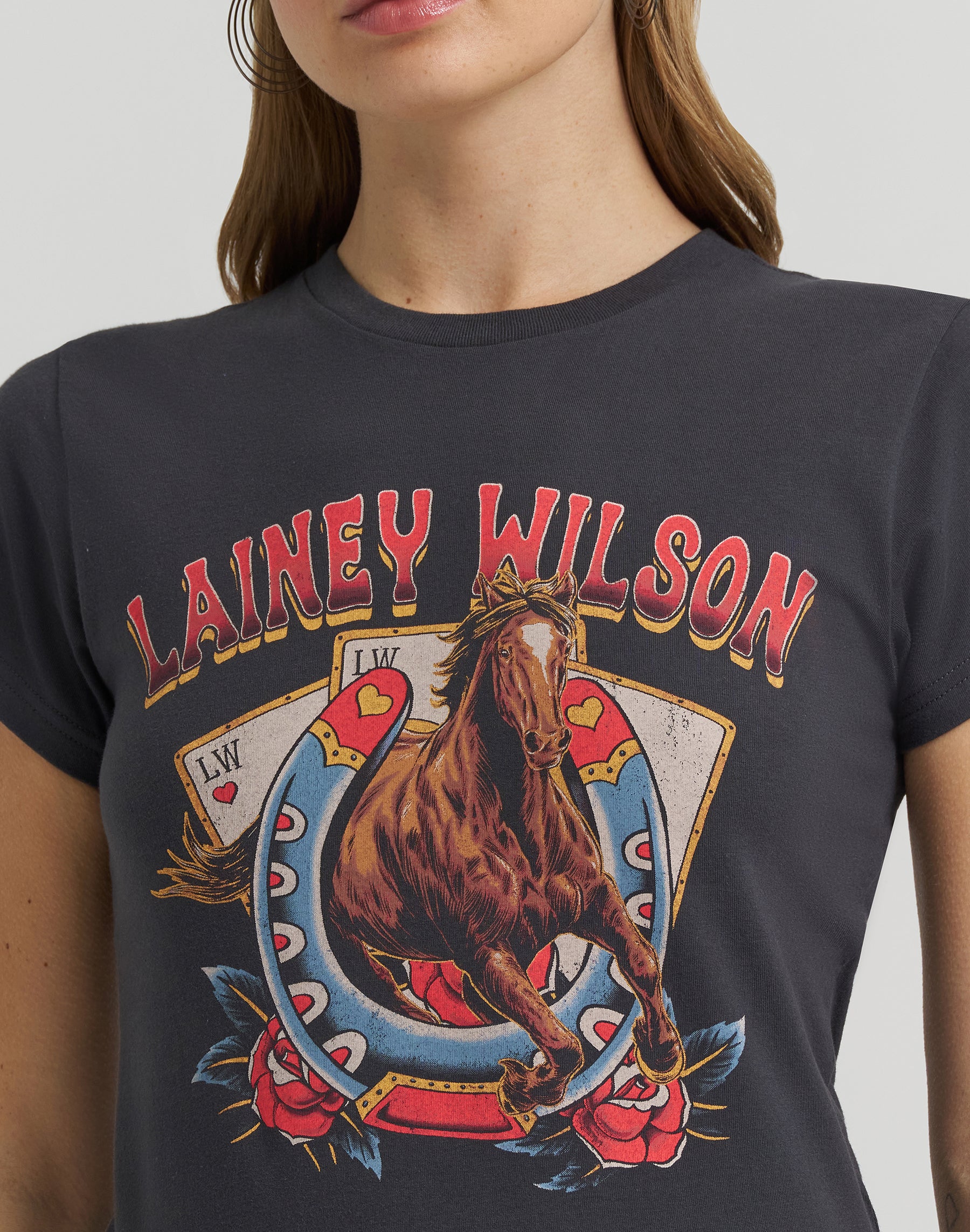 Horse Cards Tee in Black T-Shirts Wrangler