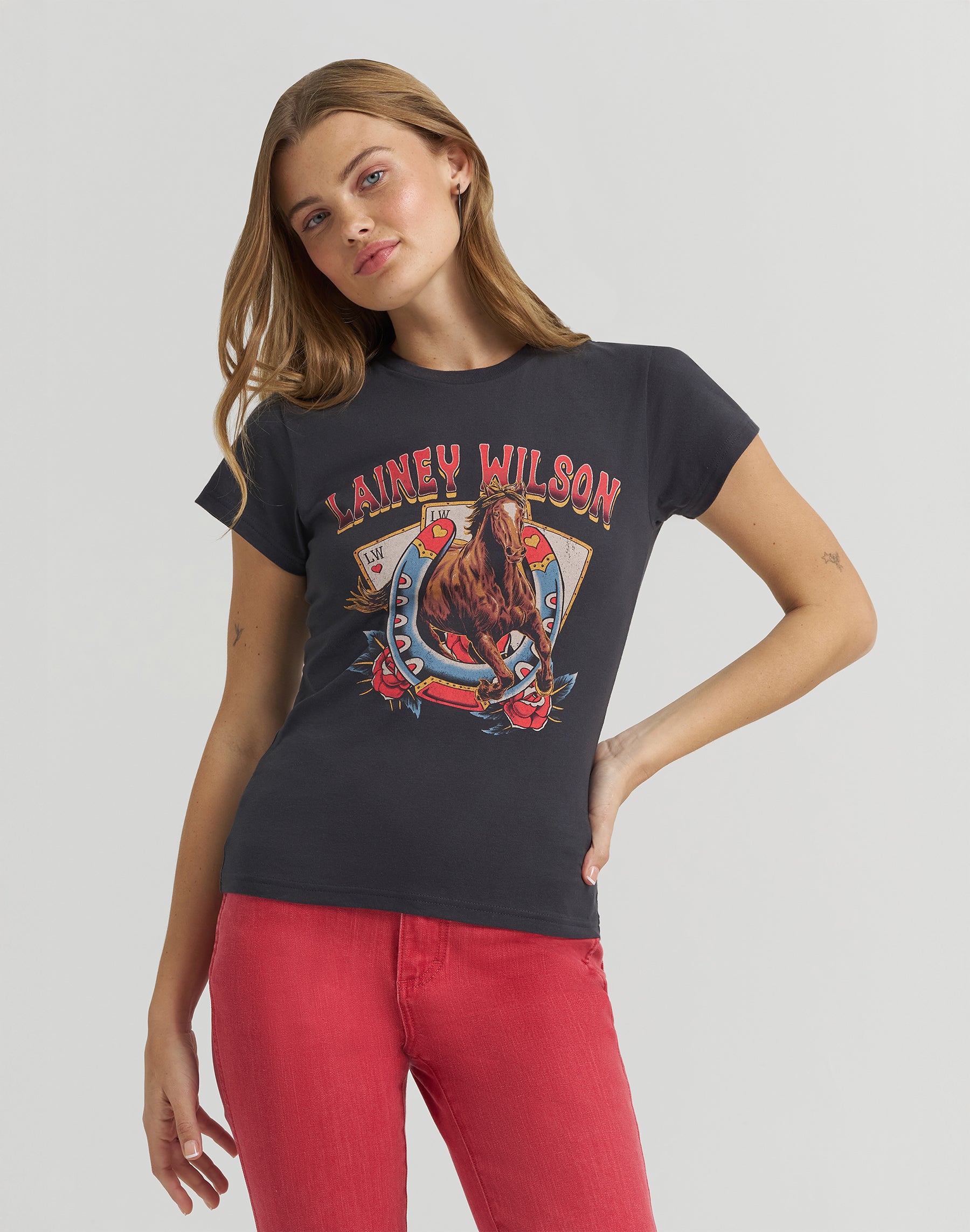 Horse Cards Tee in Black T-Shirts Wrangler