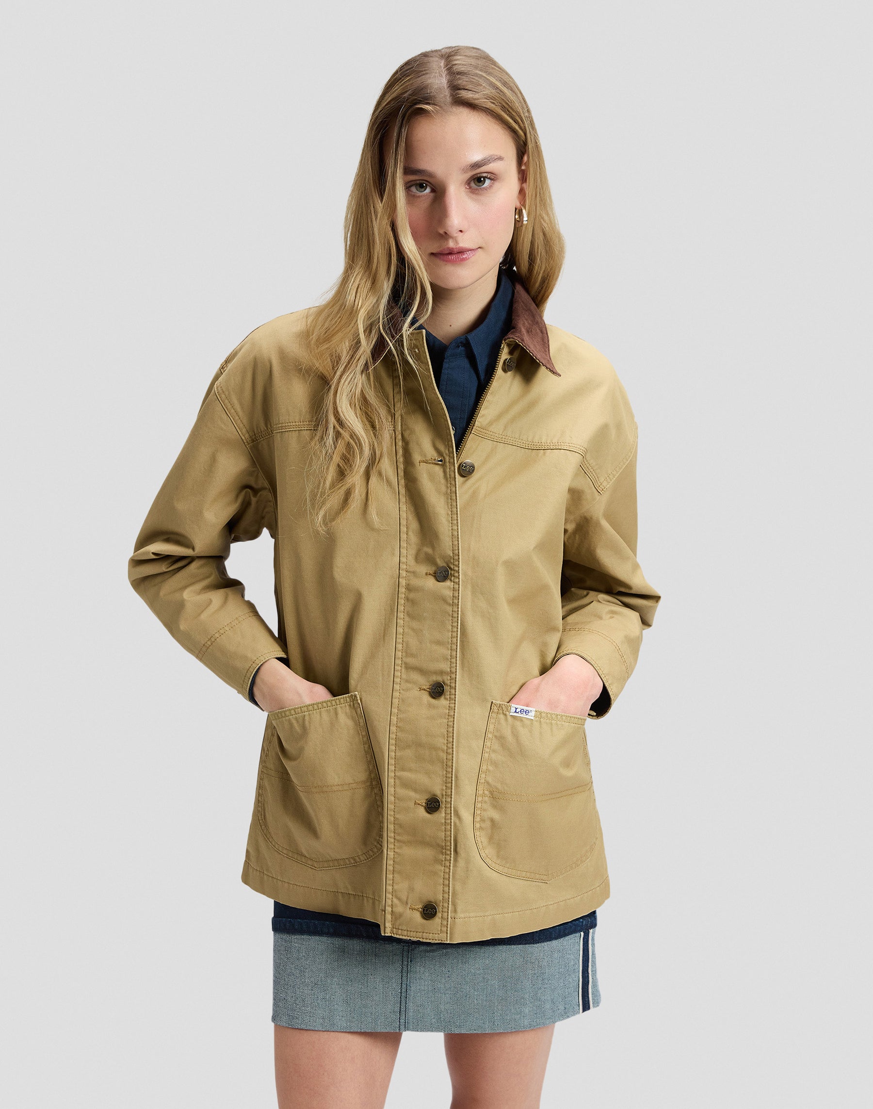 Jacke Chore Field in Khaki Jacken Lee