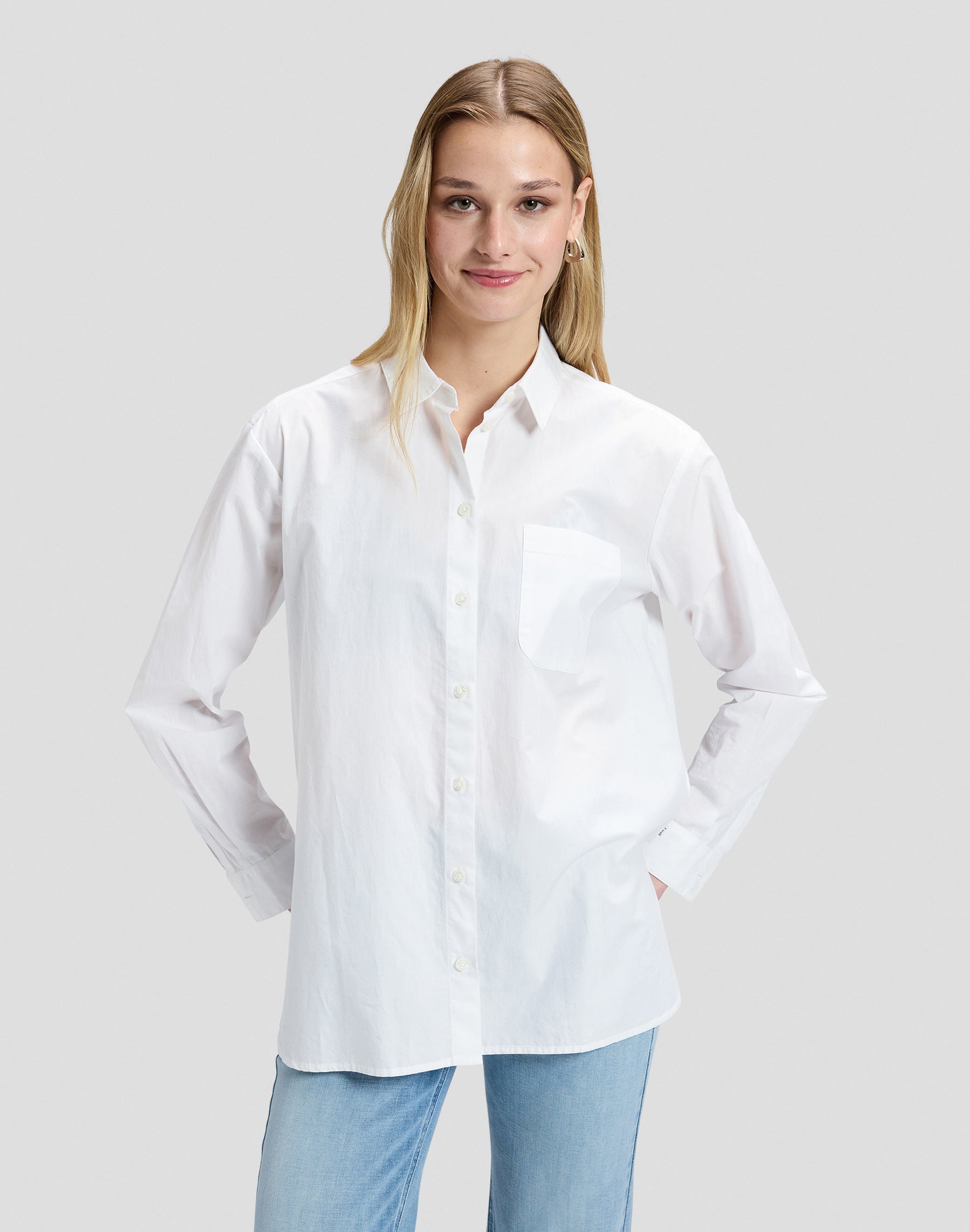 Hemd Boyfriends Pocket in Bright White Hemden Lee