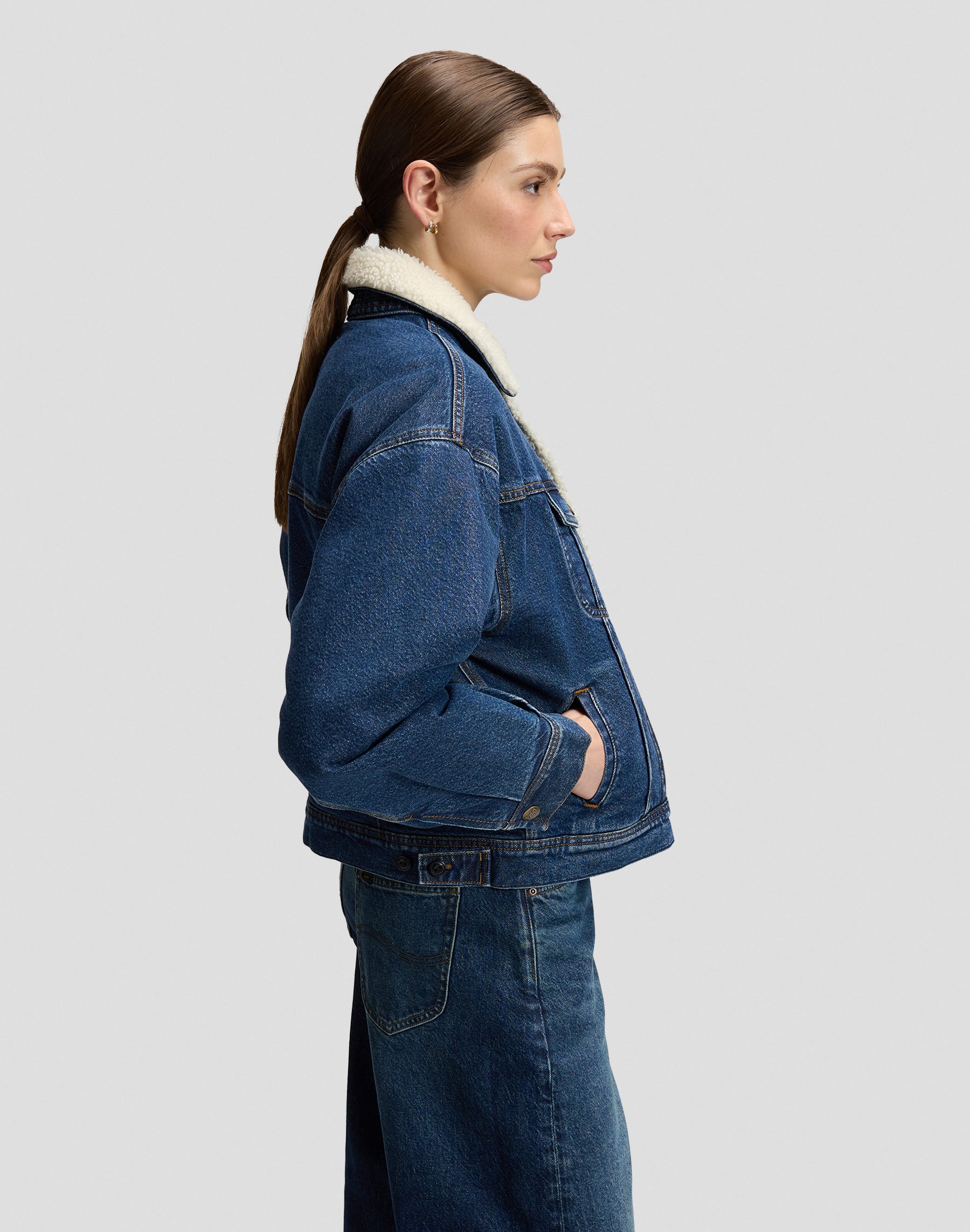 Jeansjacke Relaxed Sherpa Rider in Dandy Jacken Lee
