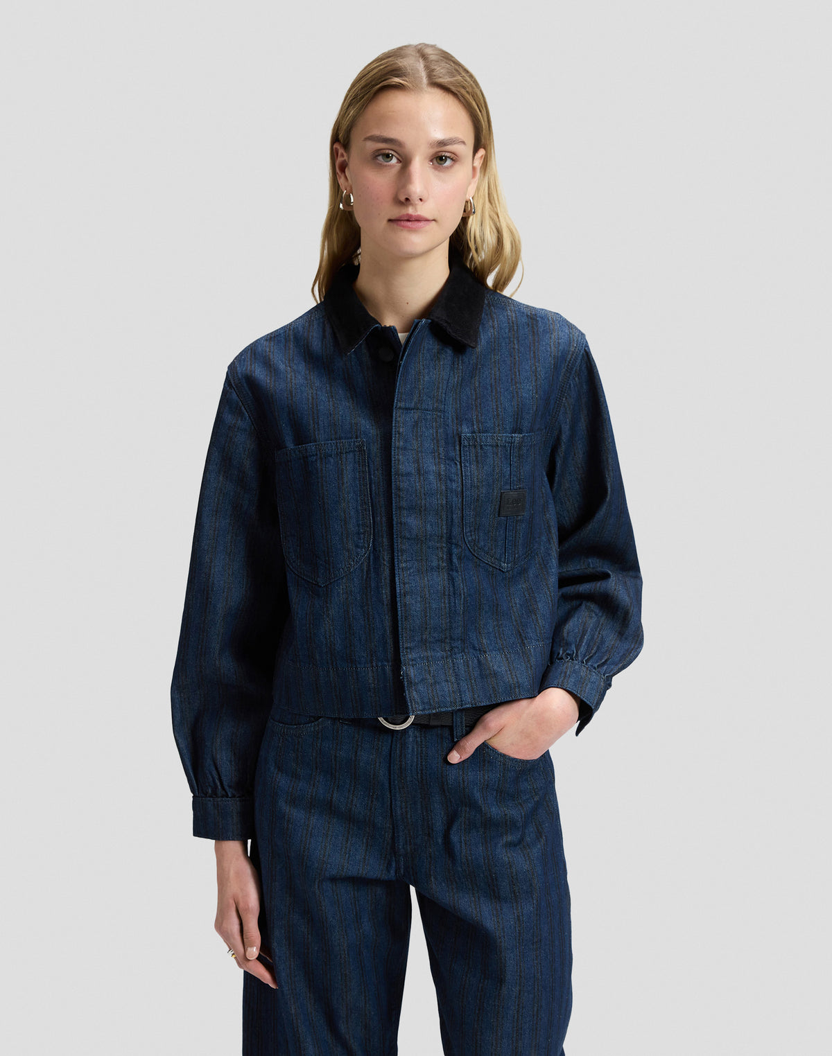 Jeansjacke Cropped Chore in Hickory Rinse Jacken Lee