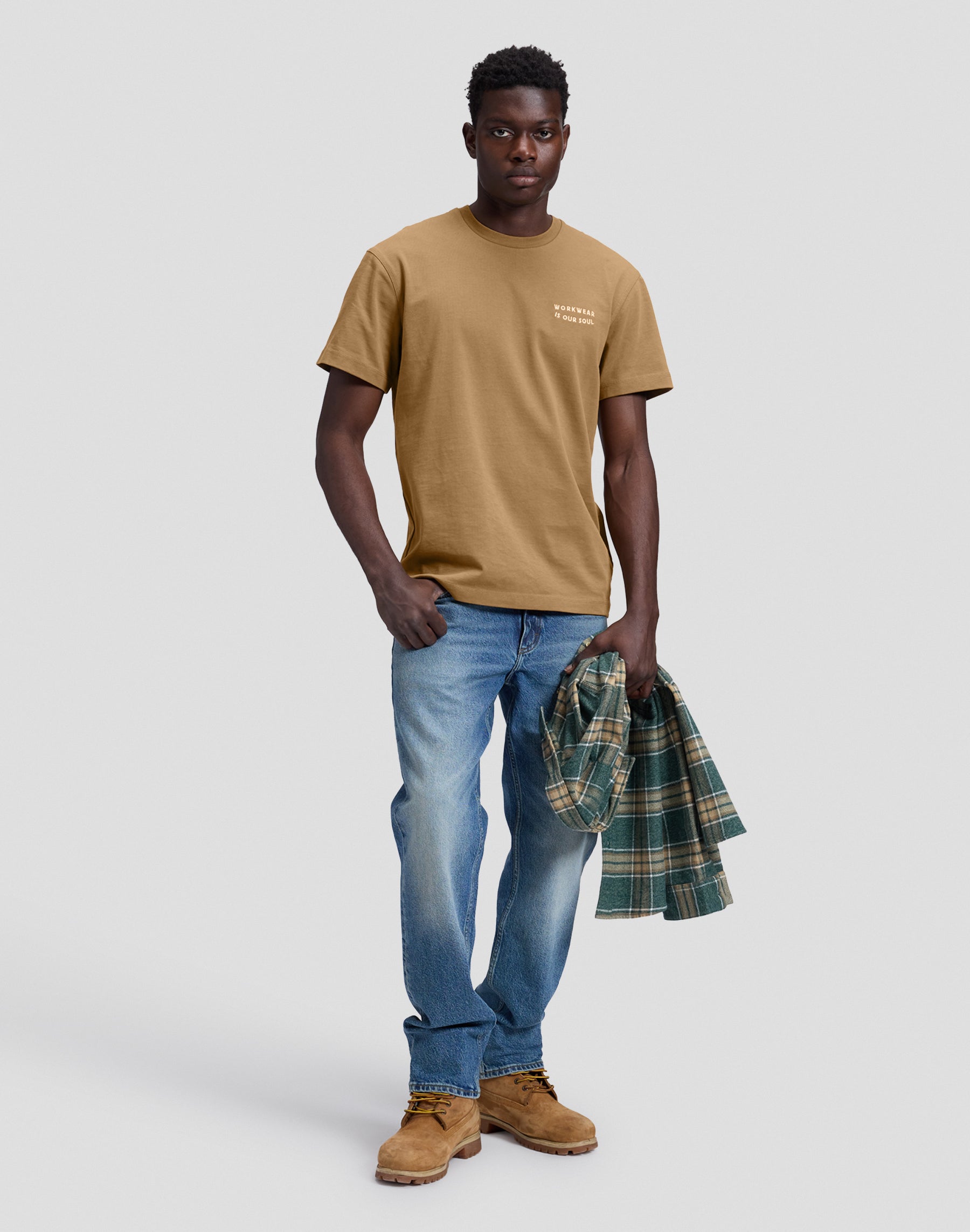 T-Shirt Workwear Soul in Dark Khaki T-Shirts Lee